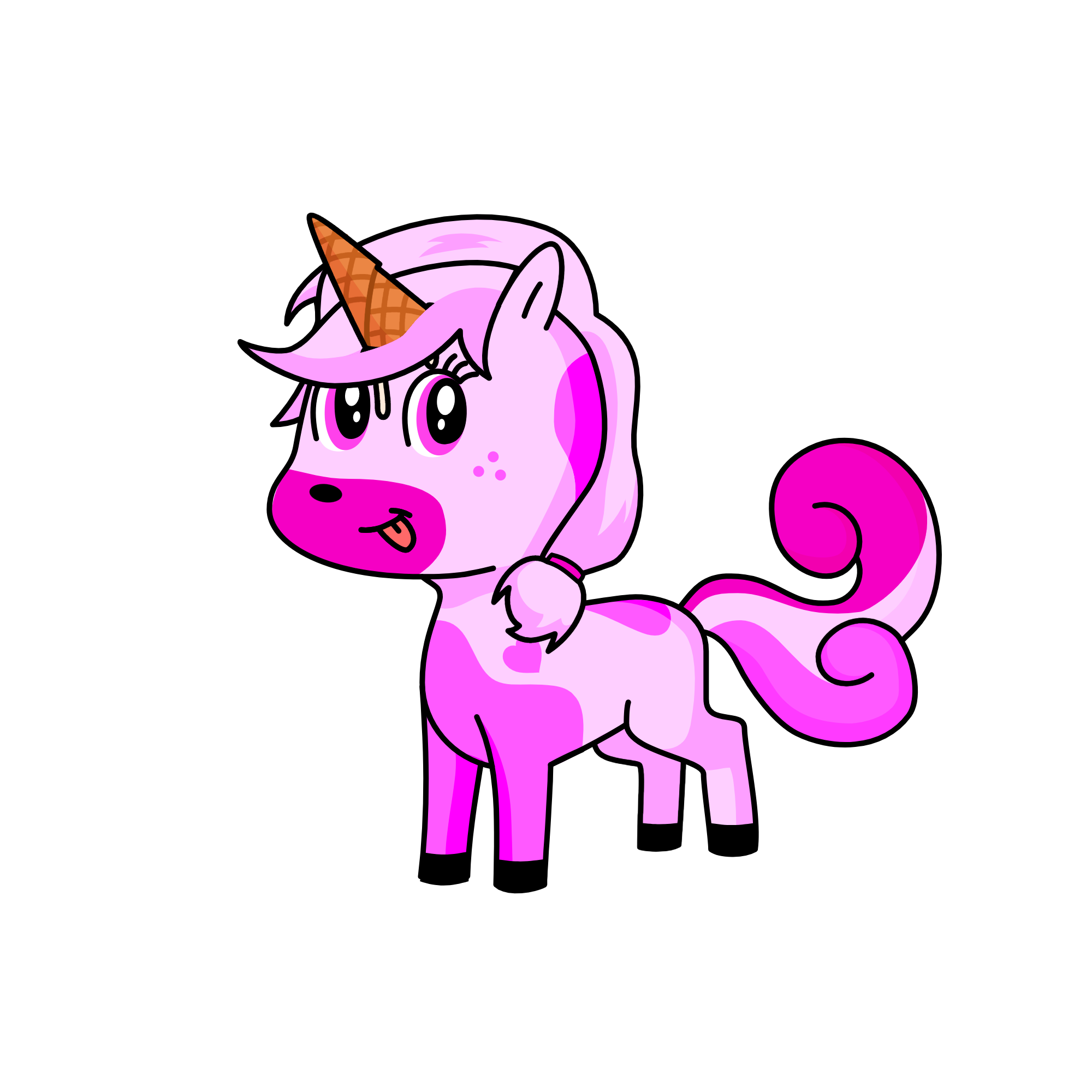 Strawberry Ice cream, the unicorn
