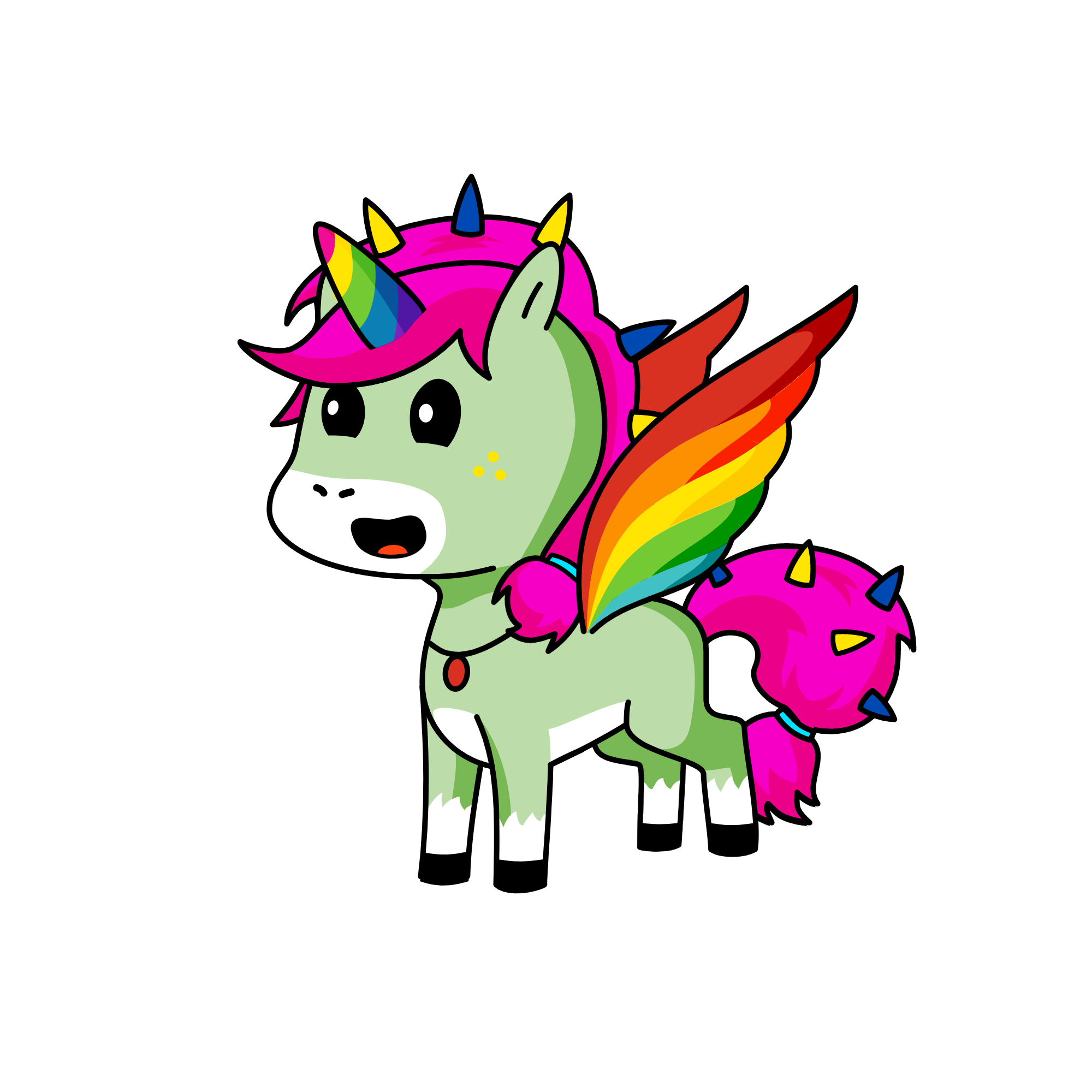 Flying Rainbow, the unicorn