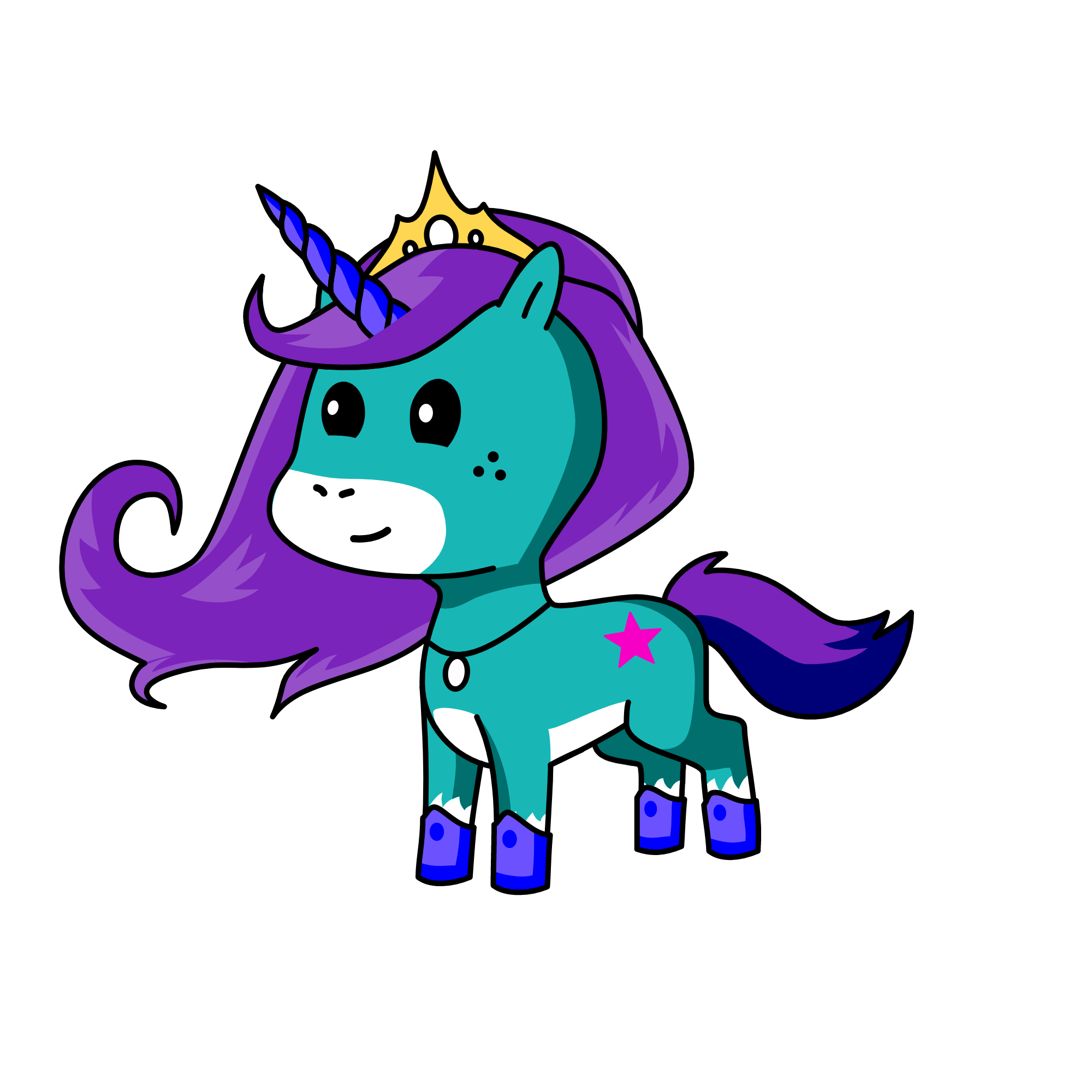 moonlight, the unicorn
