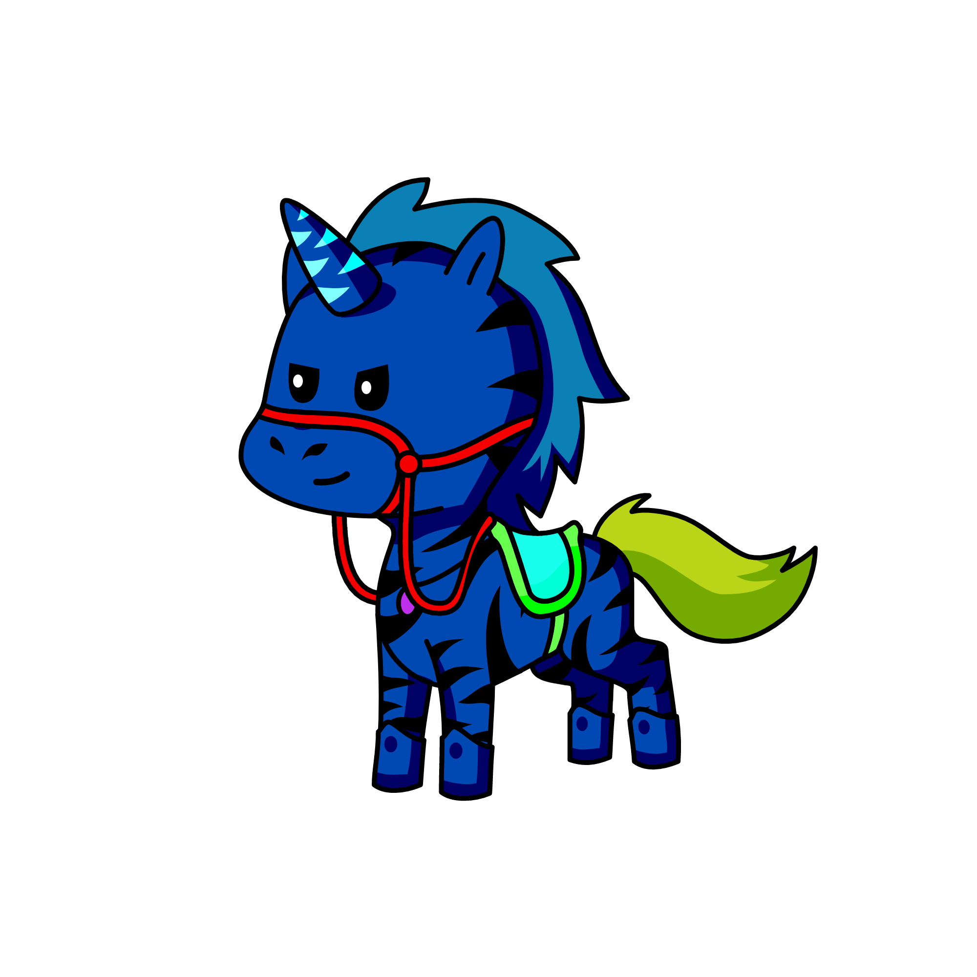 wolf, the unicorn