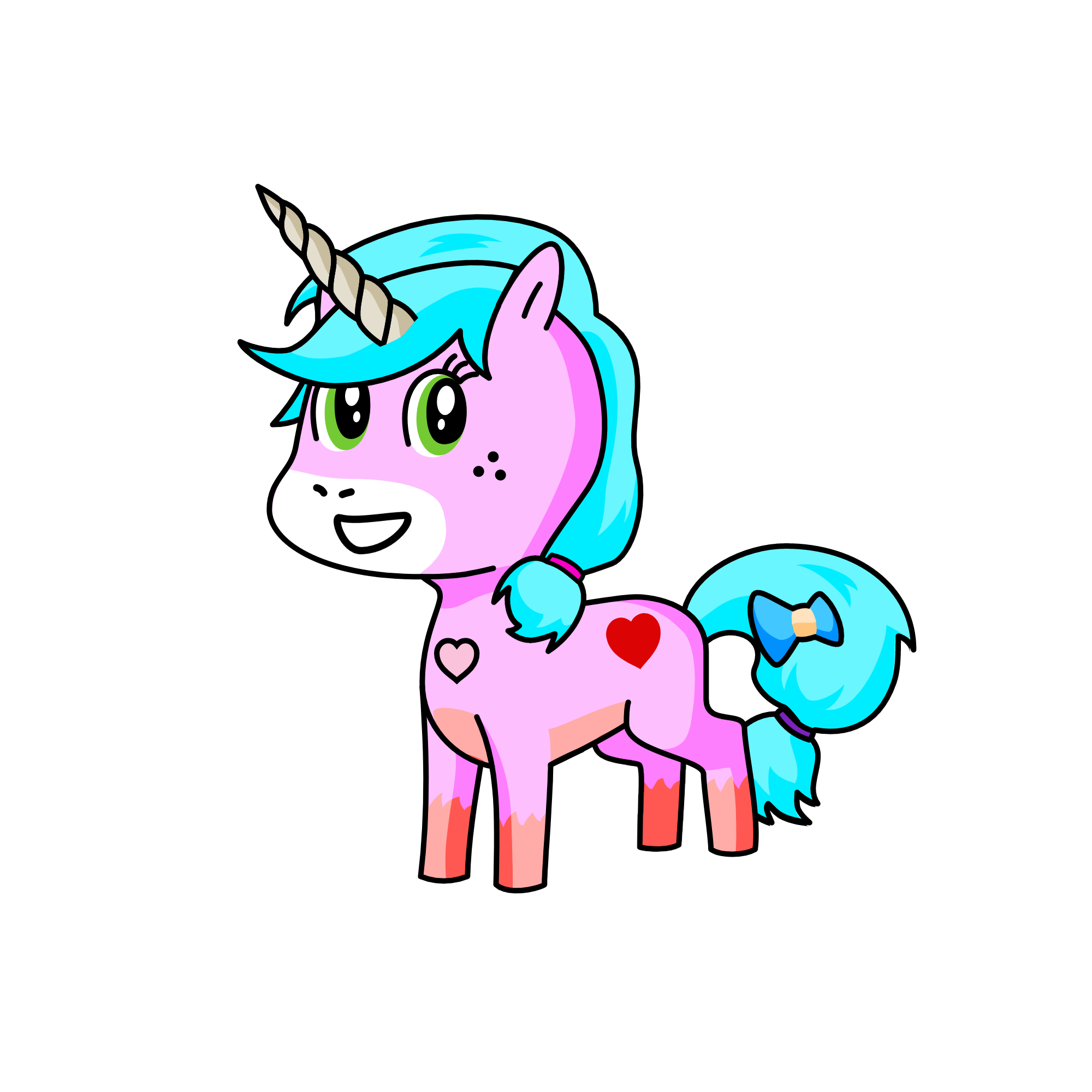 Rainbow, the unicorn