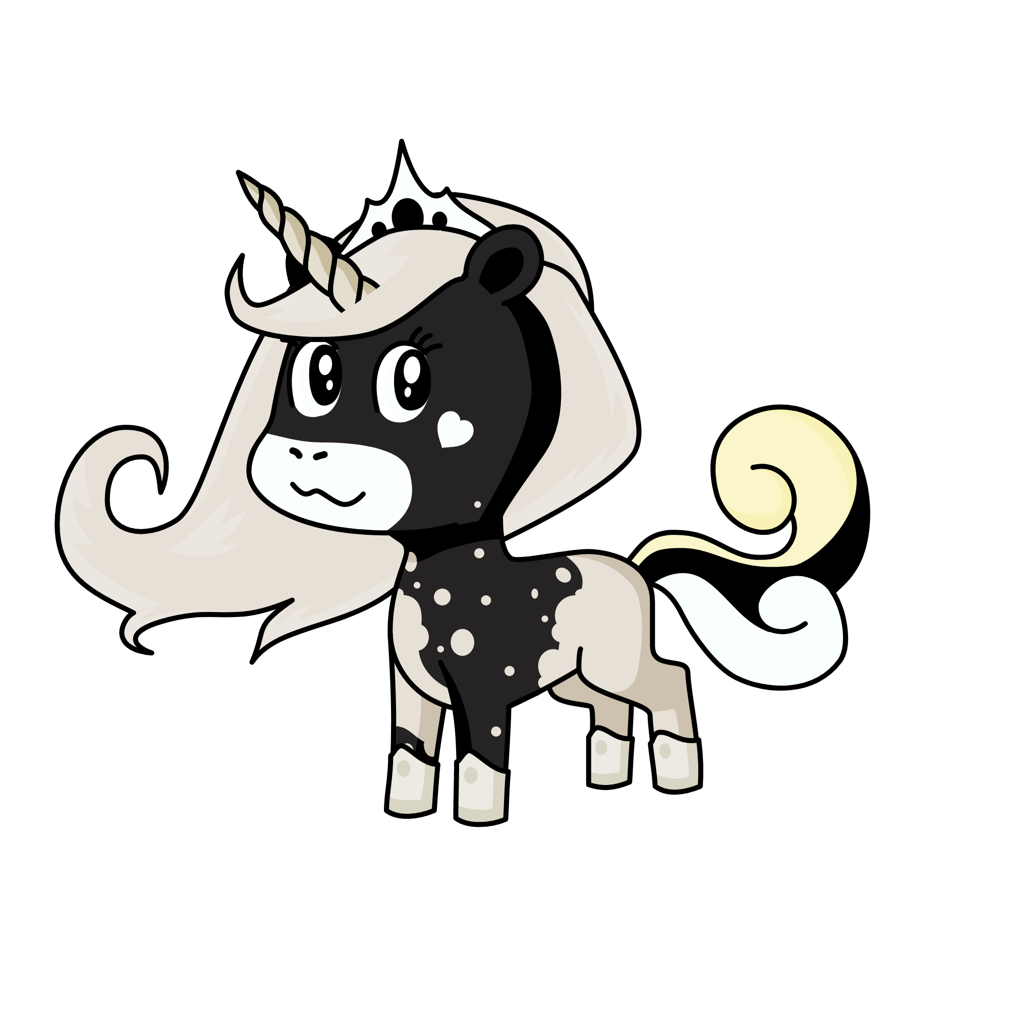 black, the unicorn