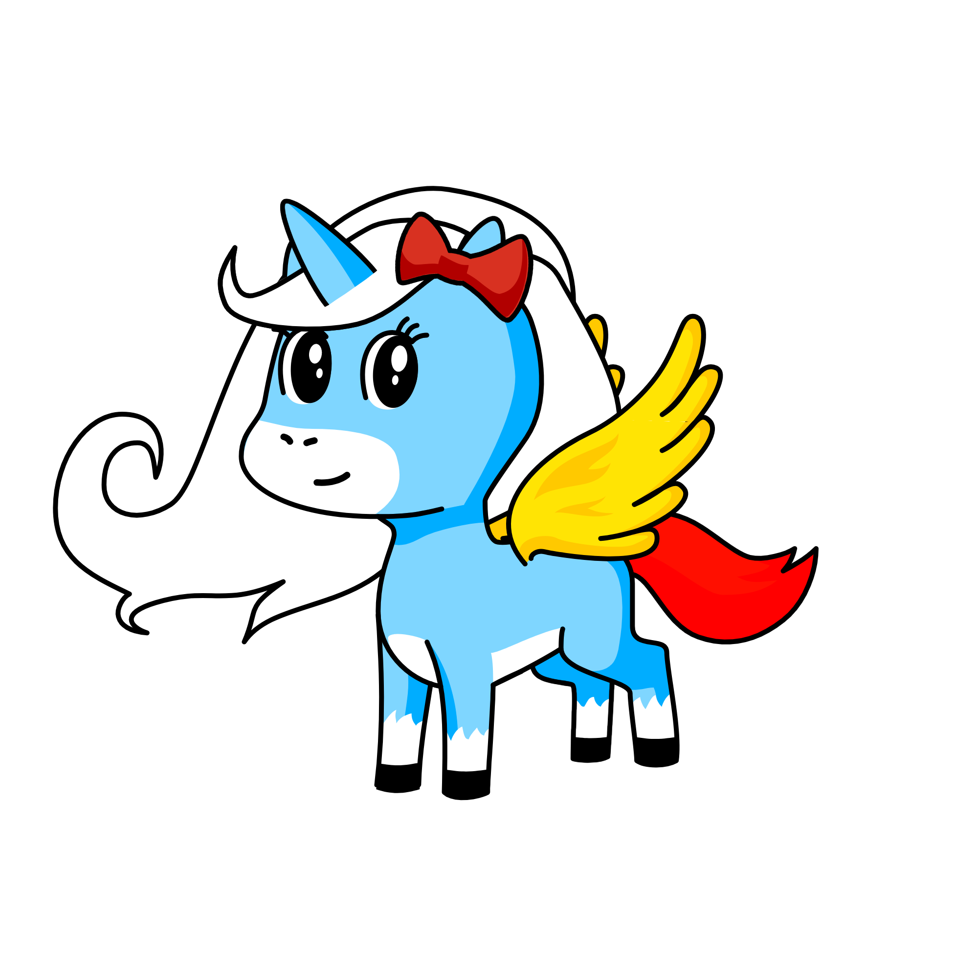 doraemon hello kitty, the unicorn