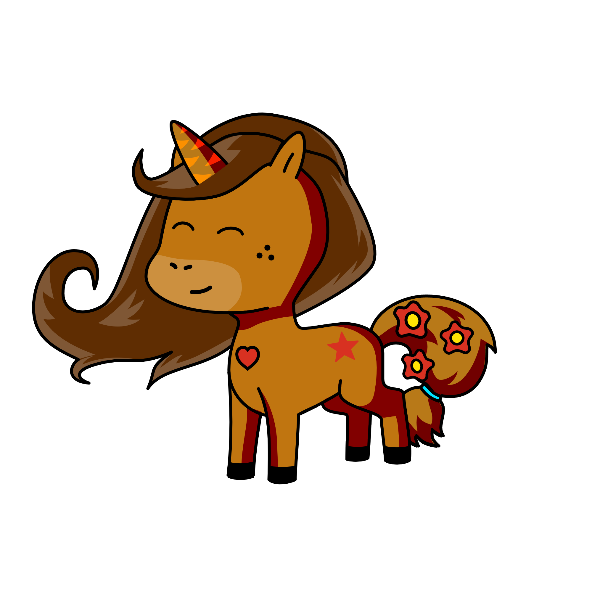 Brown, the unicorn