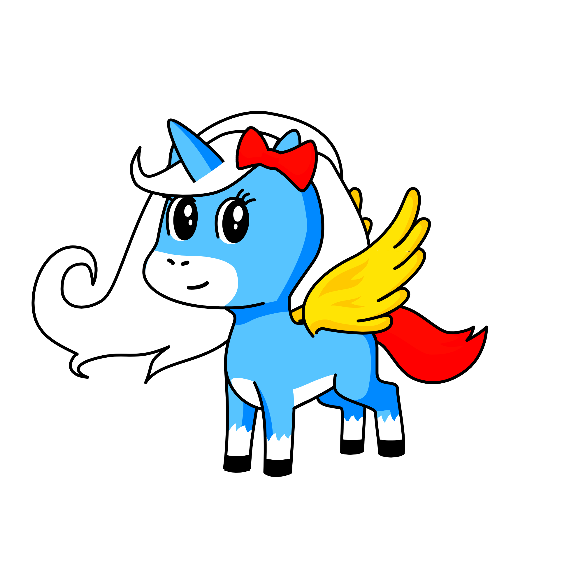 doraemon hello kitty, the unicorn