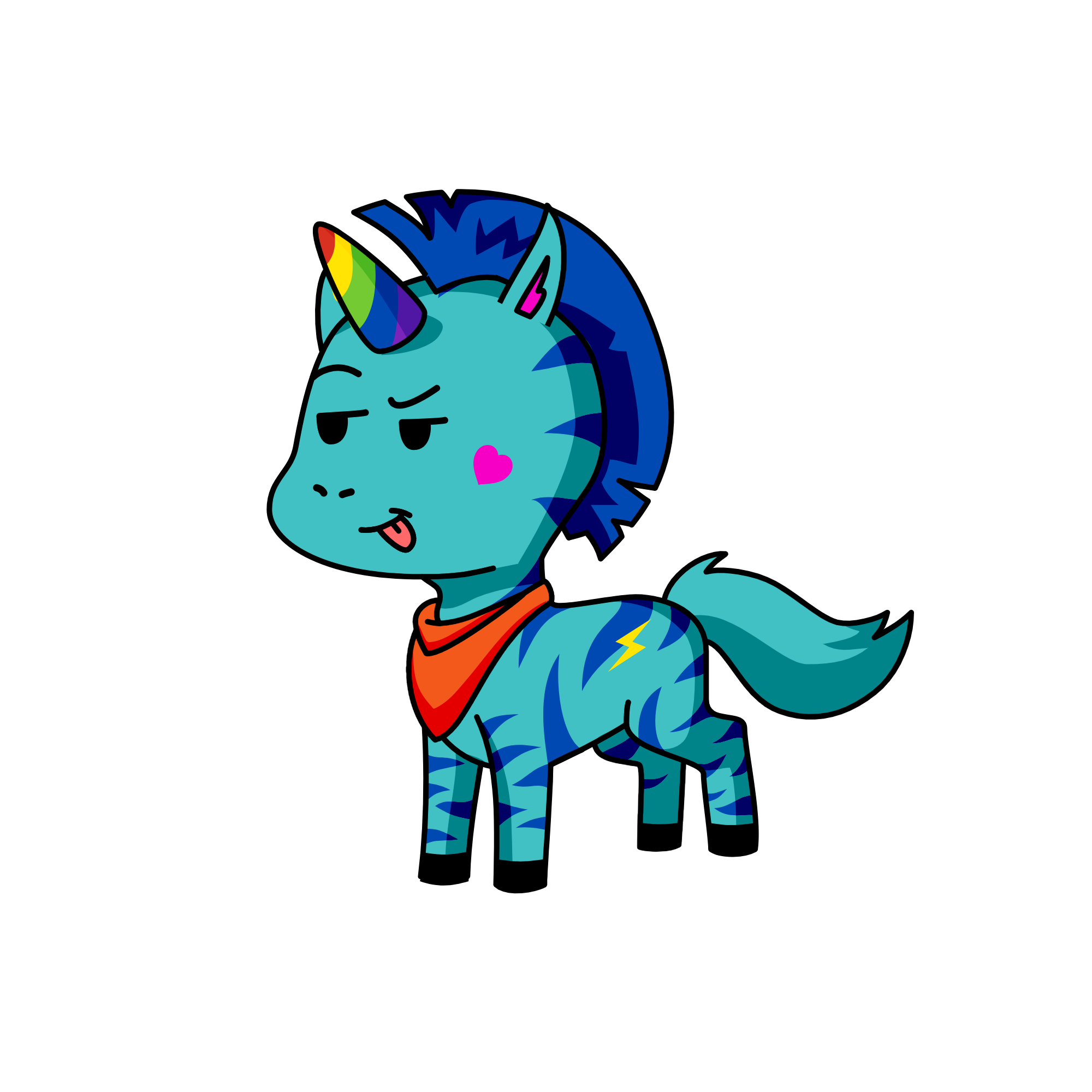 Glitterbutt, the unicorn