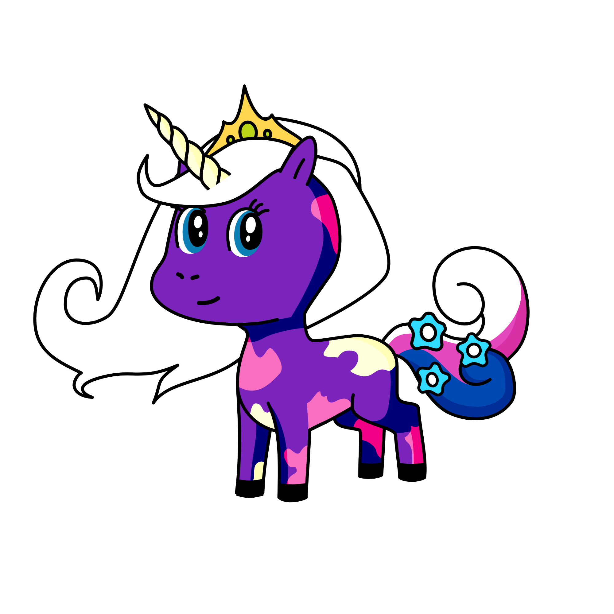 Violet, the unicorn
