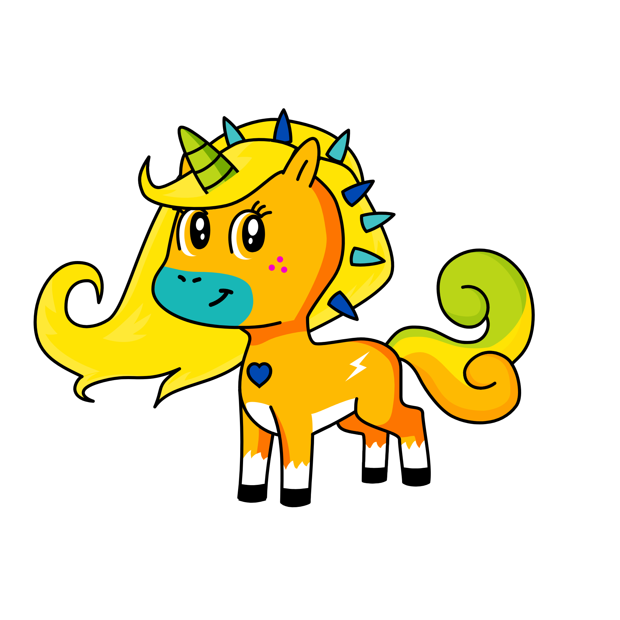 Sun, the unicorn