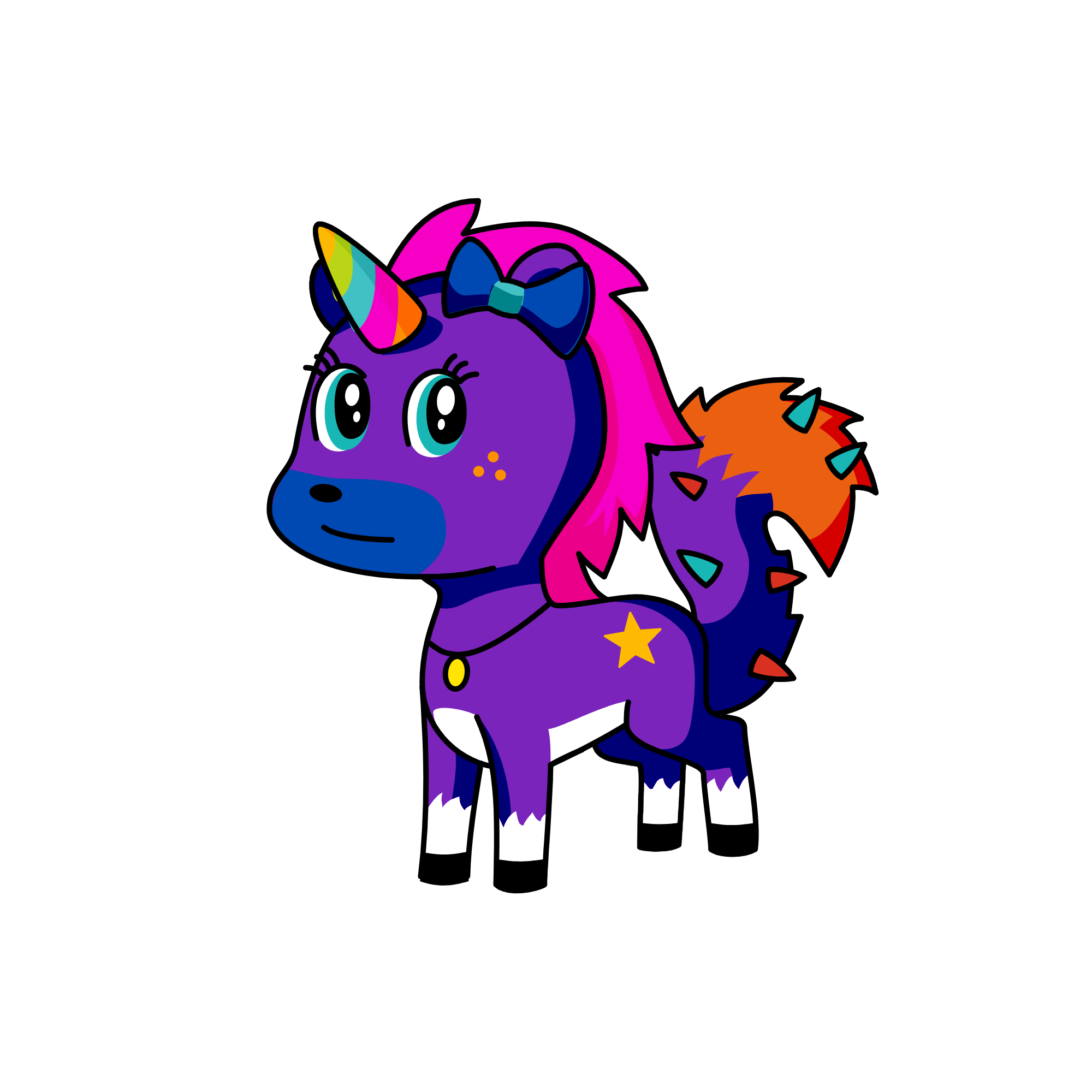 VIOLET RANDOM, the unicorn
