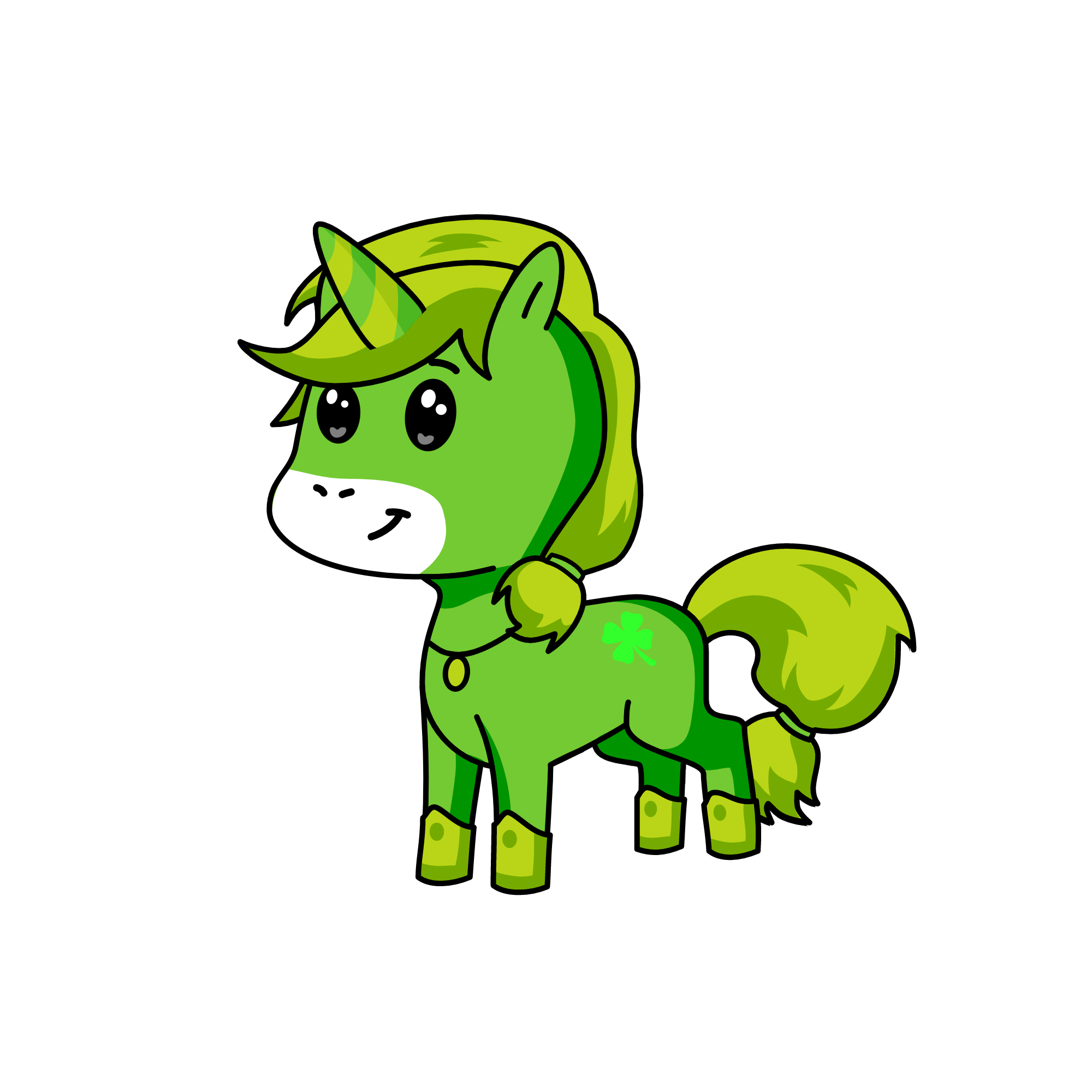 Grenn cute, the unicorn