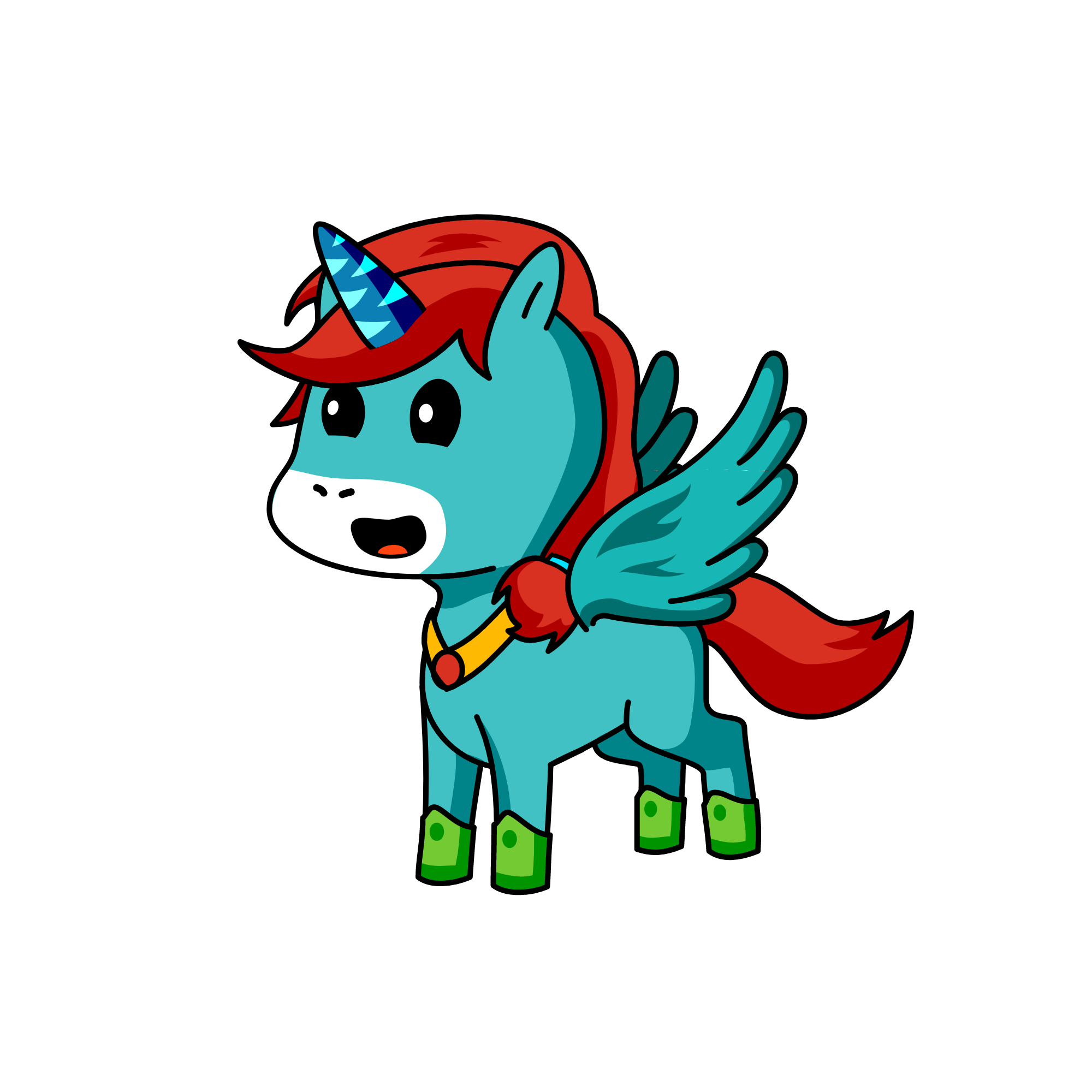 RAINBOW DASH, the unicorn