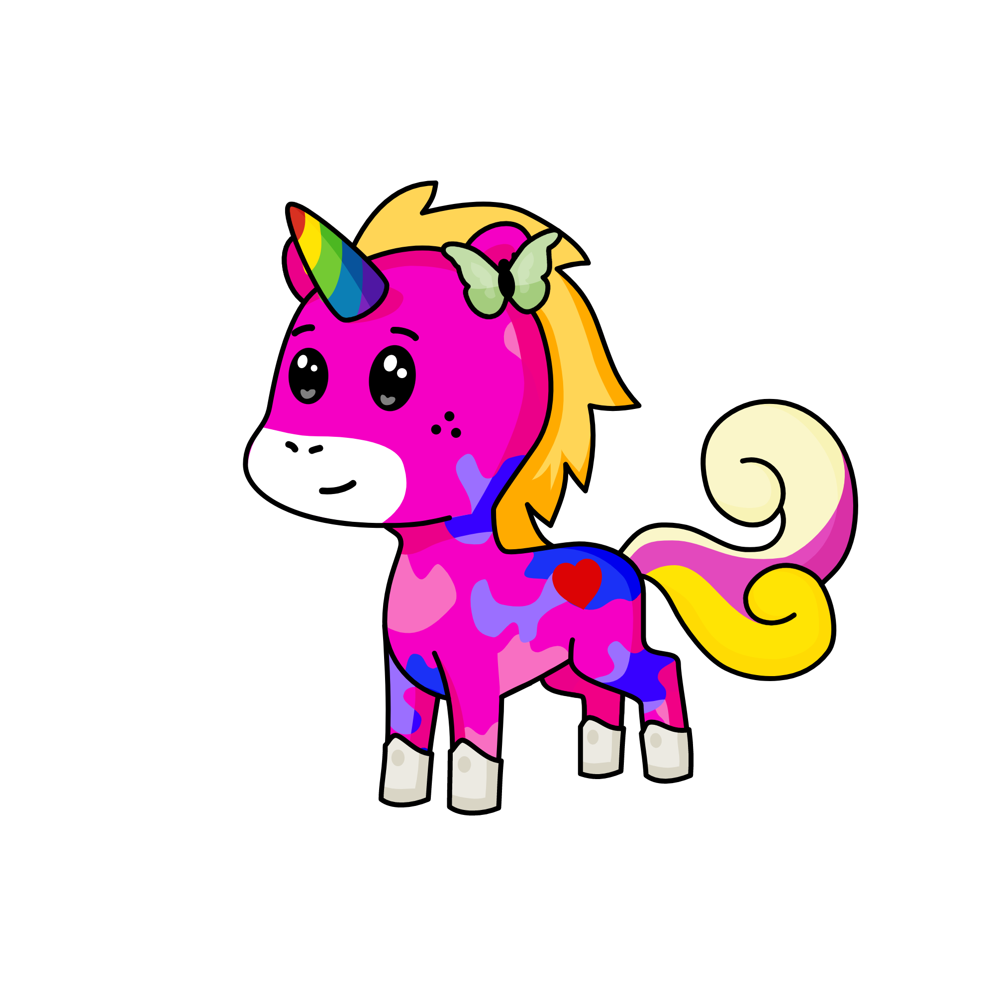 cute, the unicorn