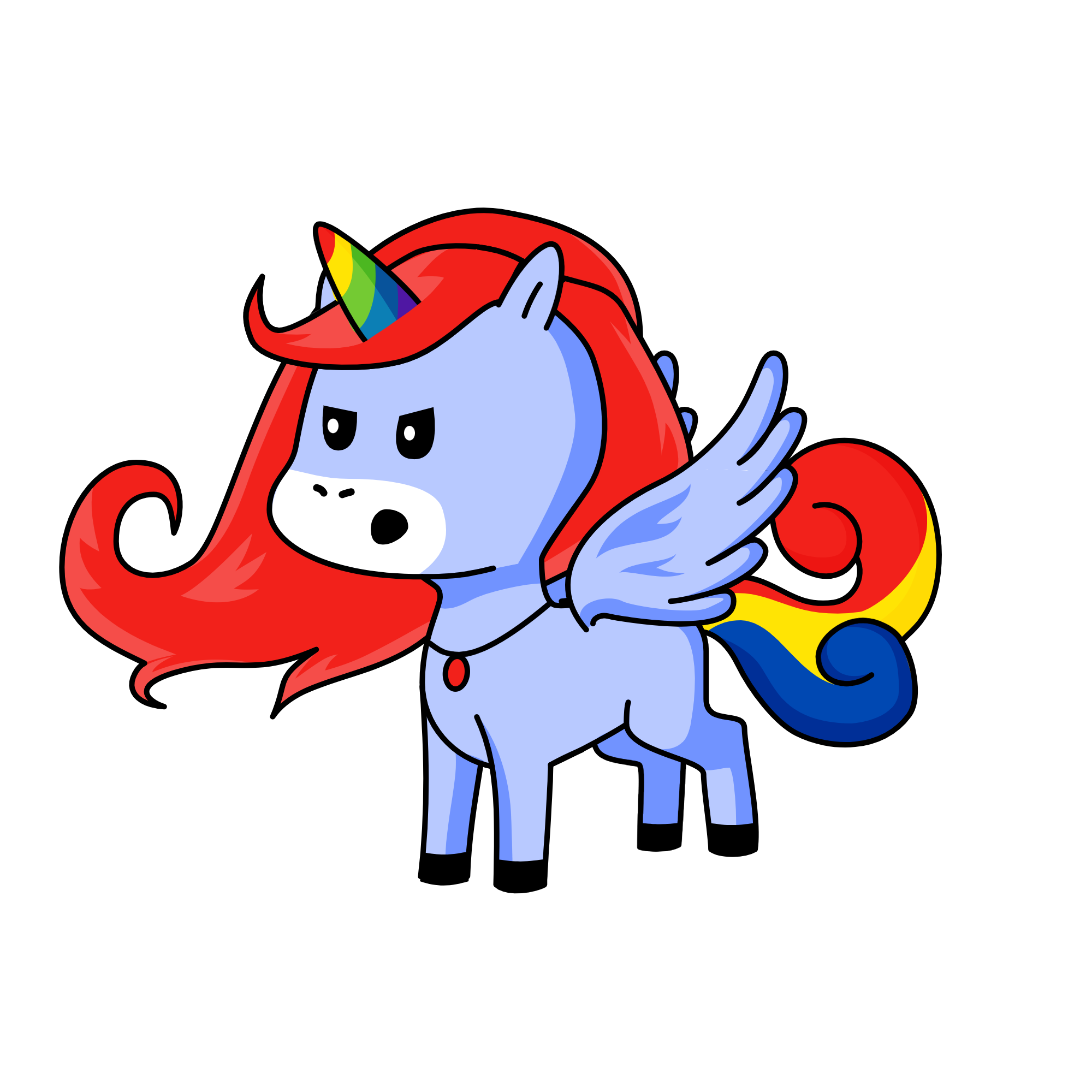 rainbowdash, the unicorn