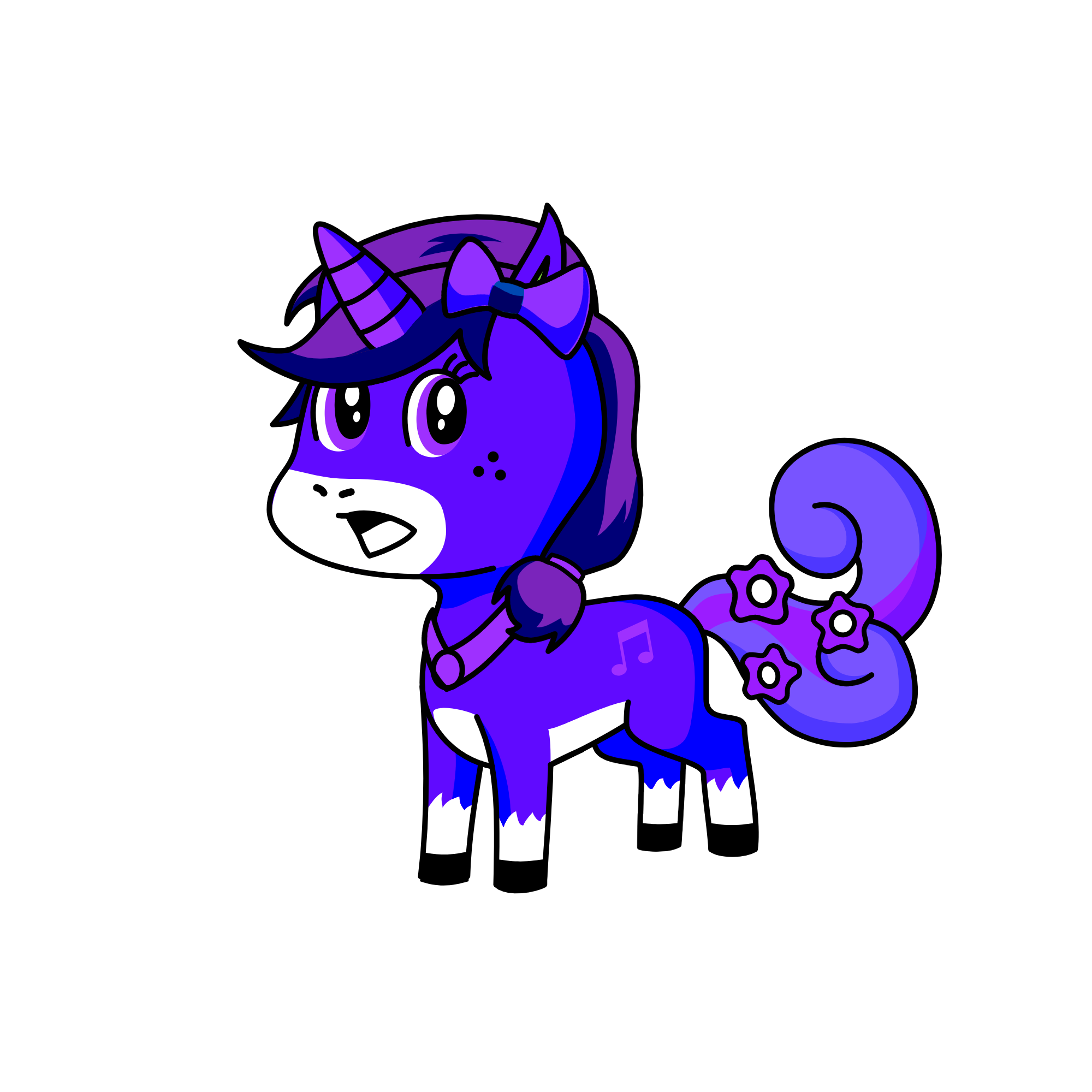 Violet, the unicorn