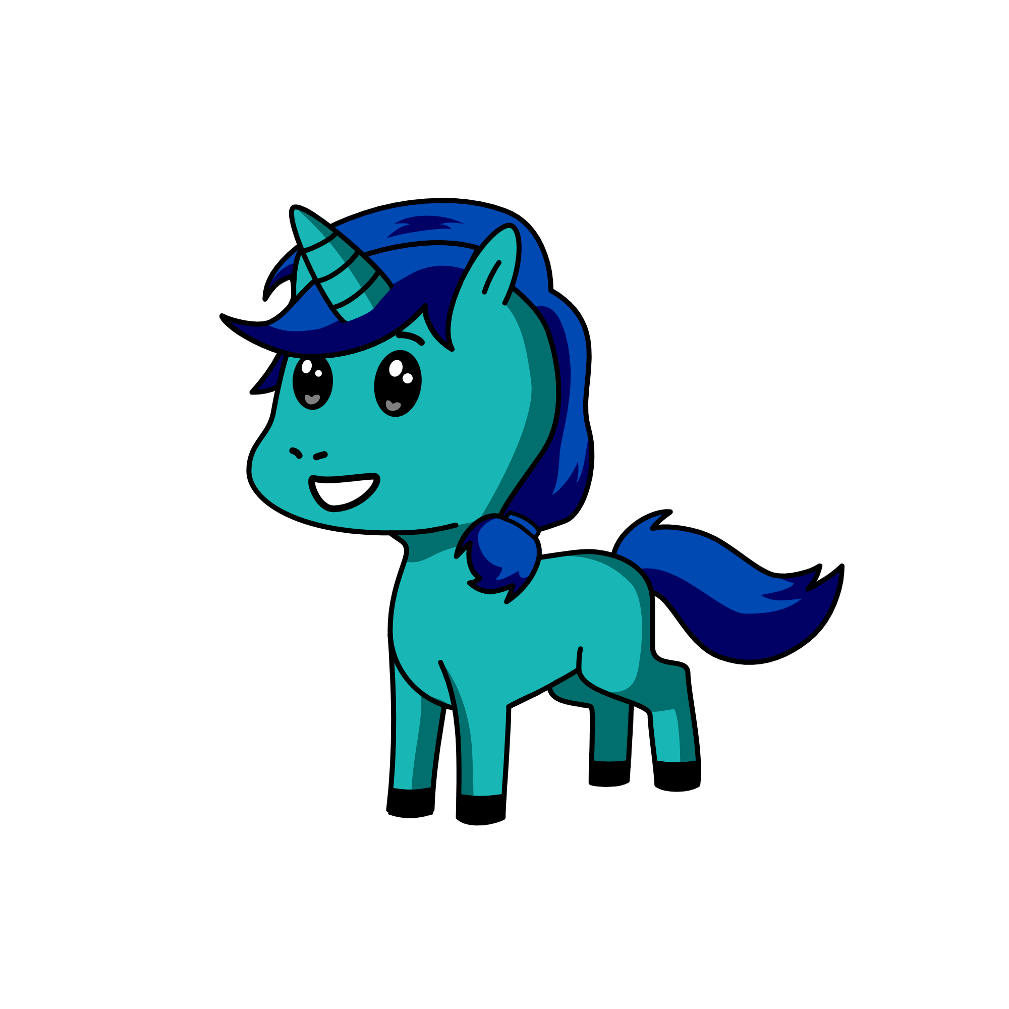 Bluey, the unicorn