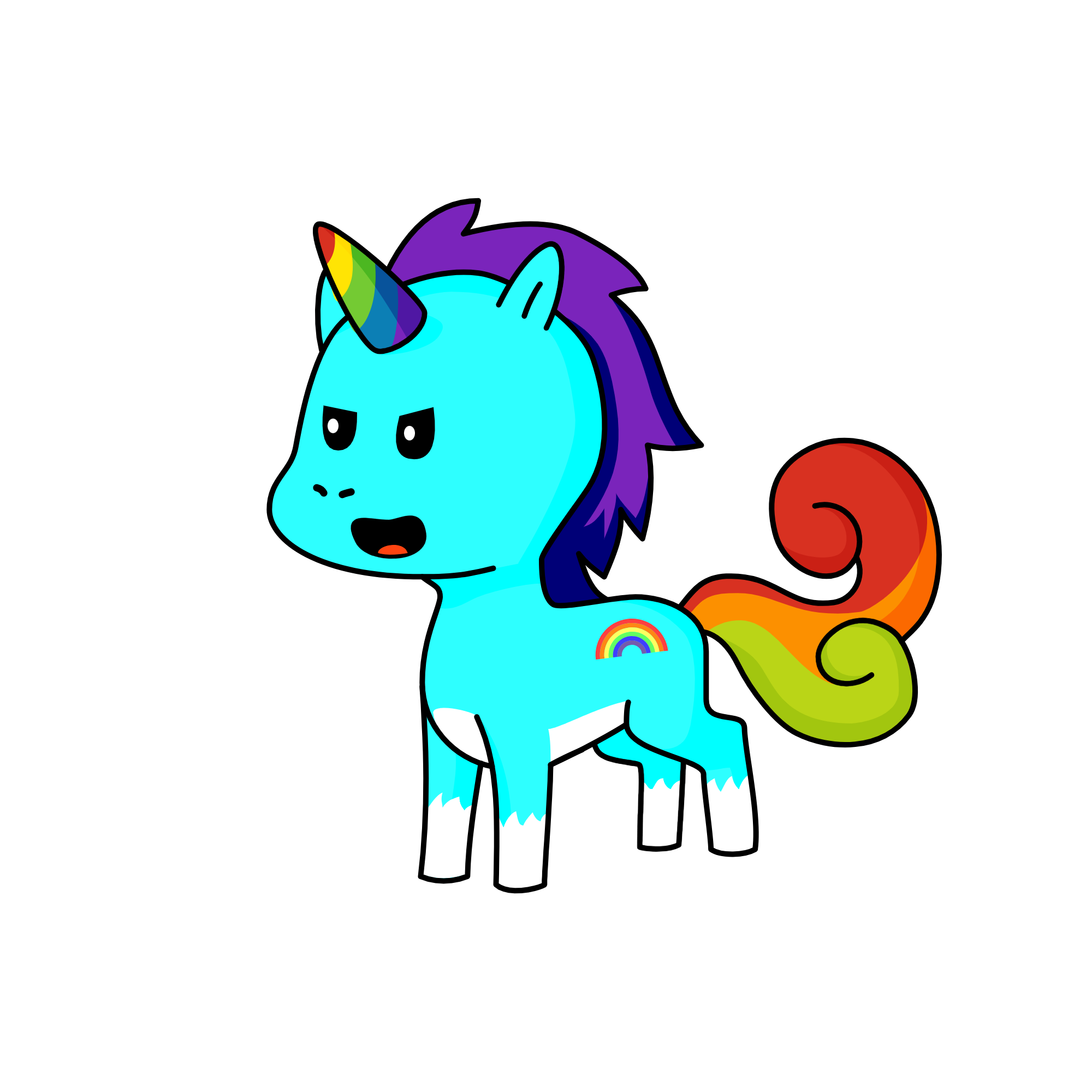 Rainbow dash, the unicorn