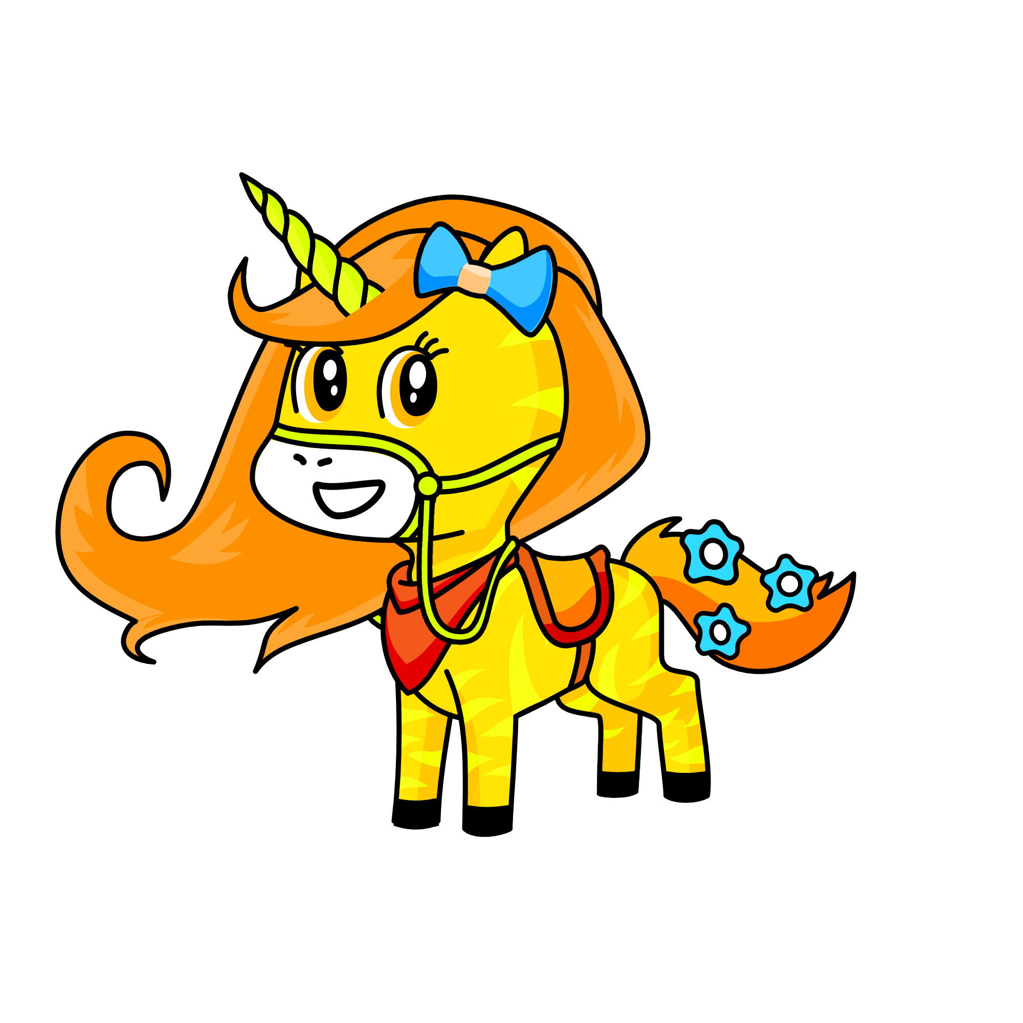 yellow, the unicorn