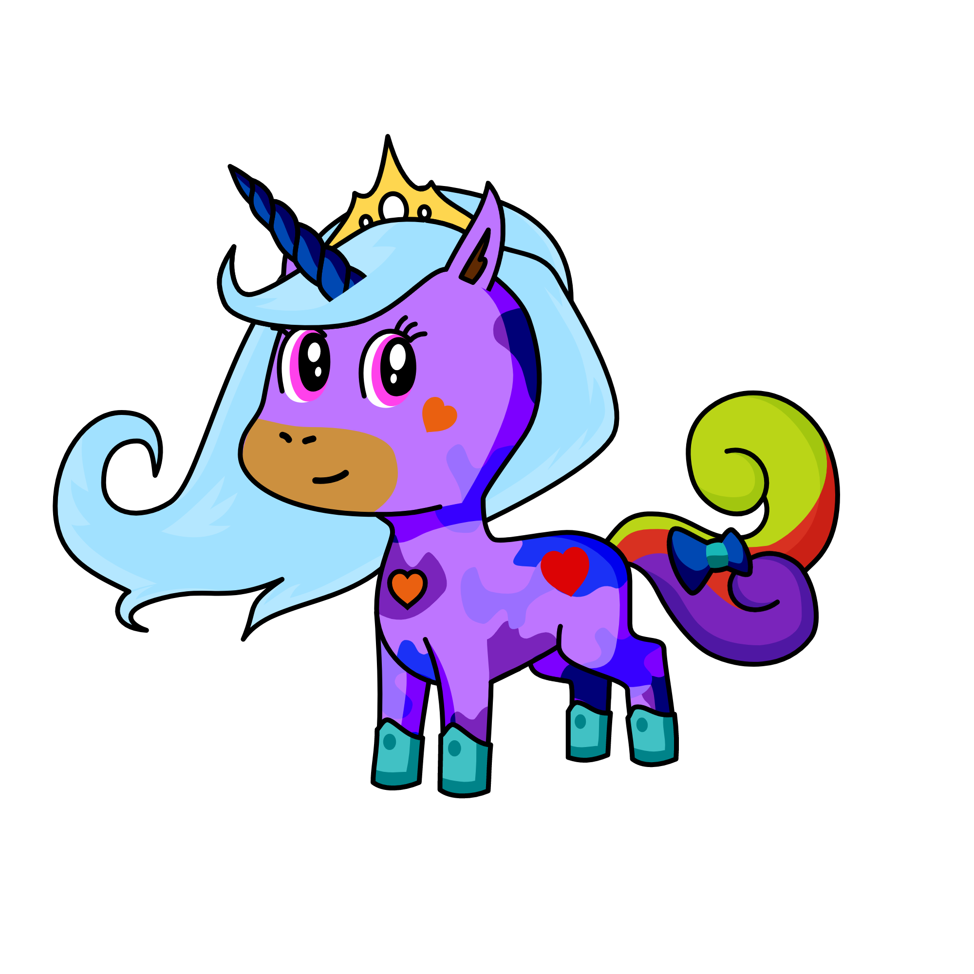 Snow queen, the unicorn