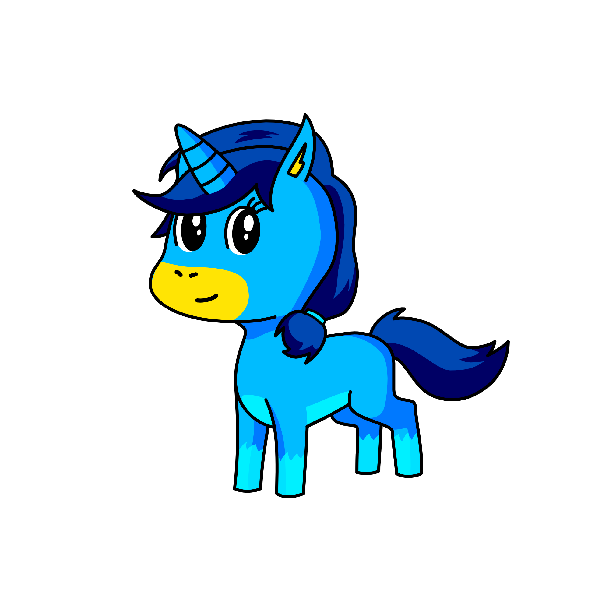 BLUEY, the unicorn