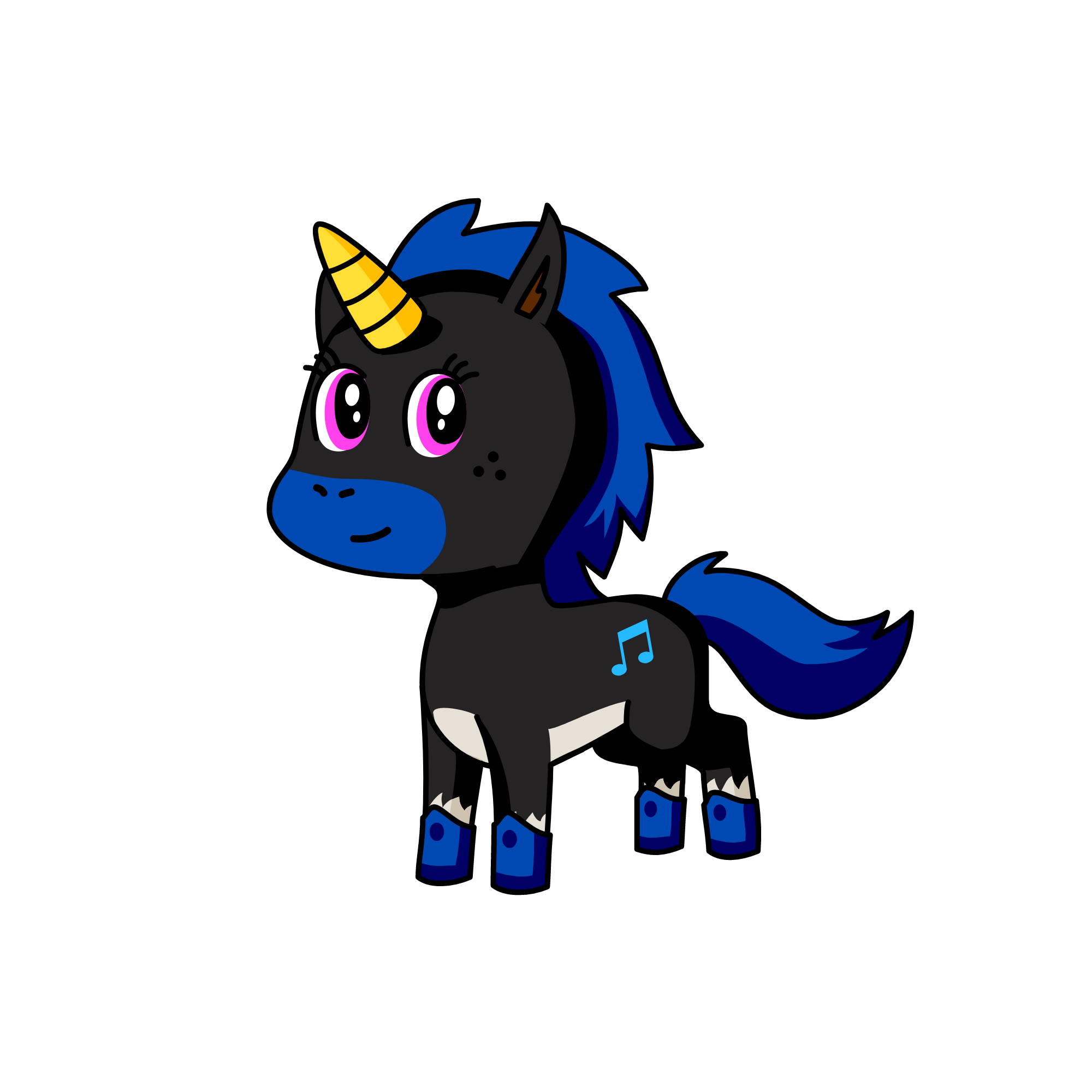 Bluey, the unicorn
