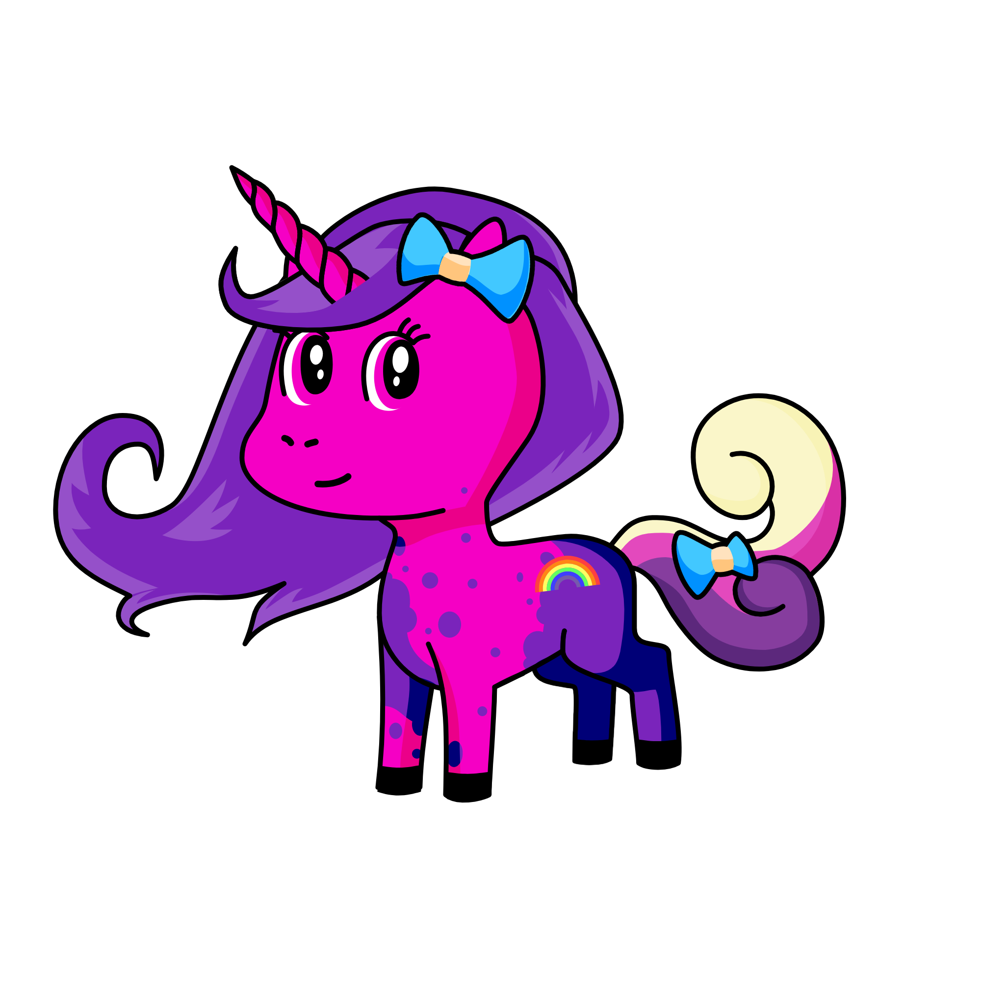 Rainbow, the unicorn