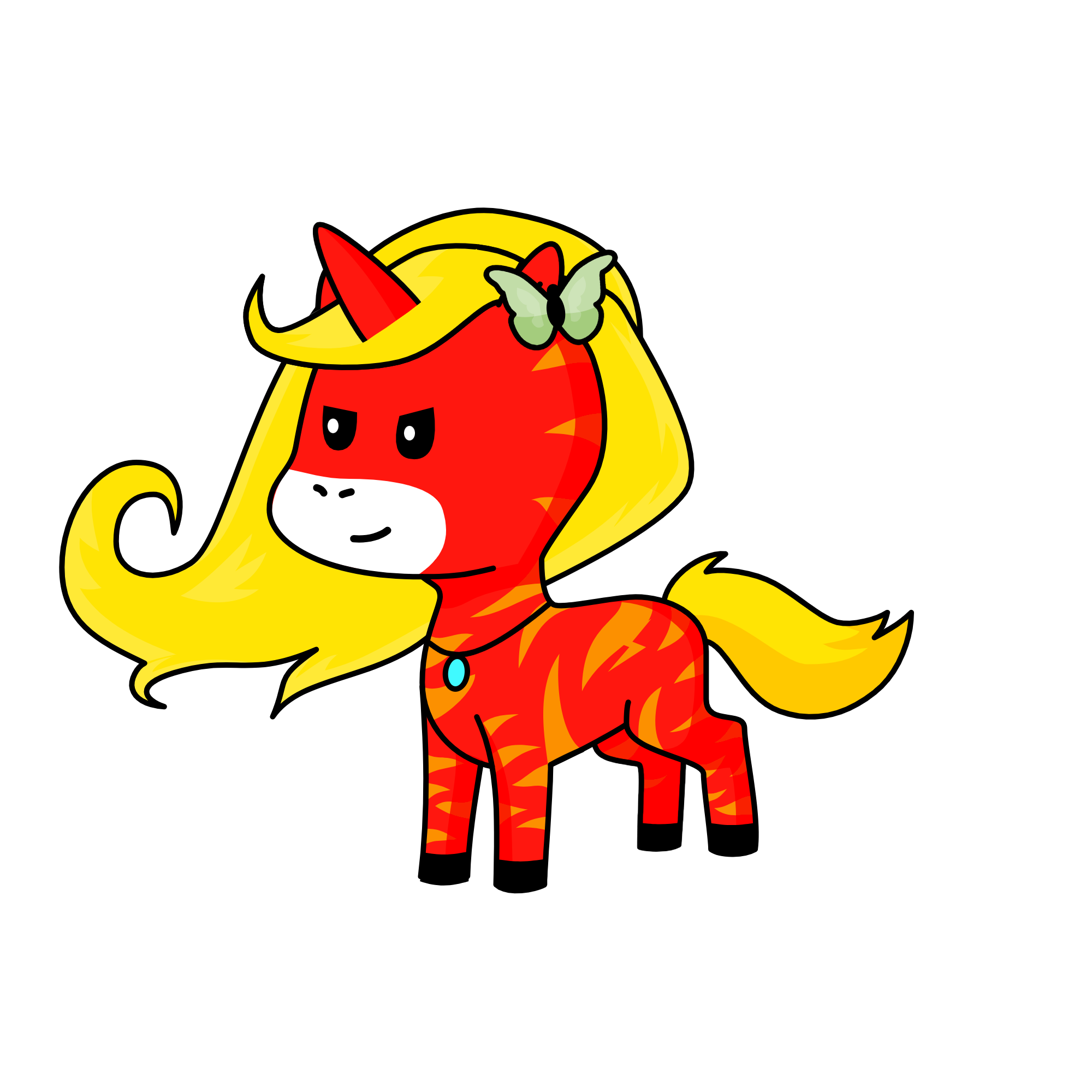 Flash girl, the unicorn