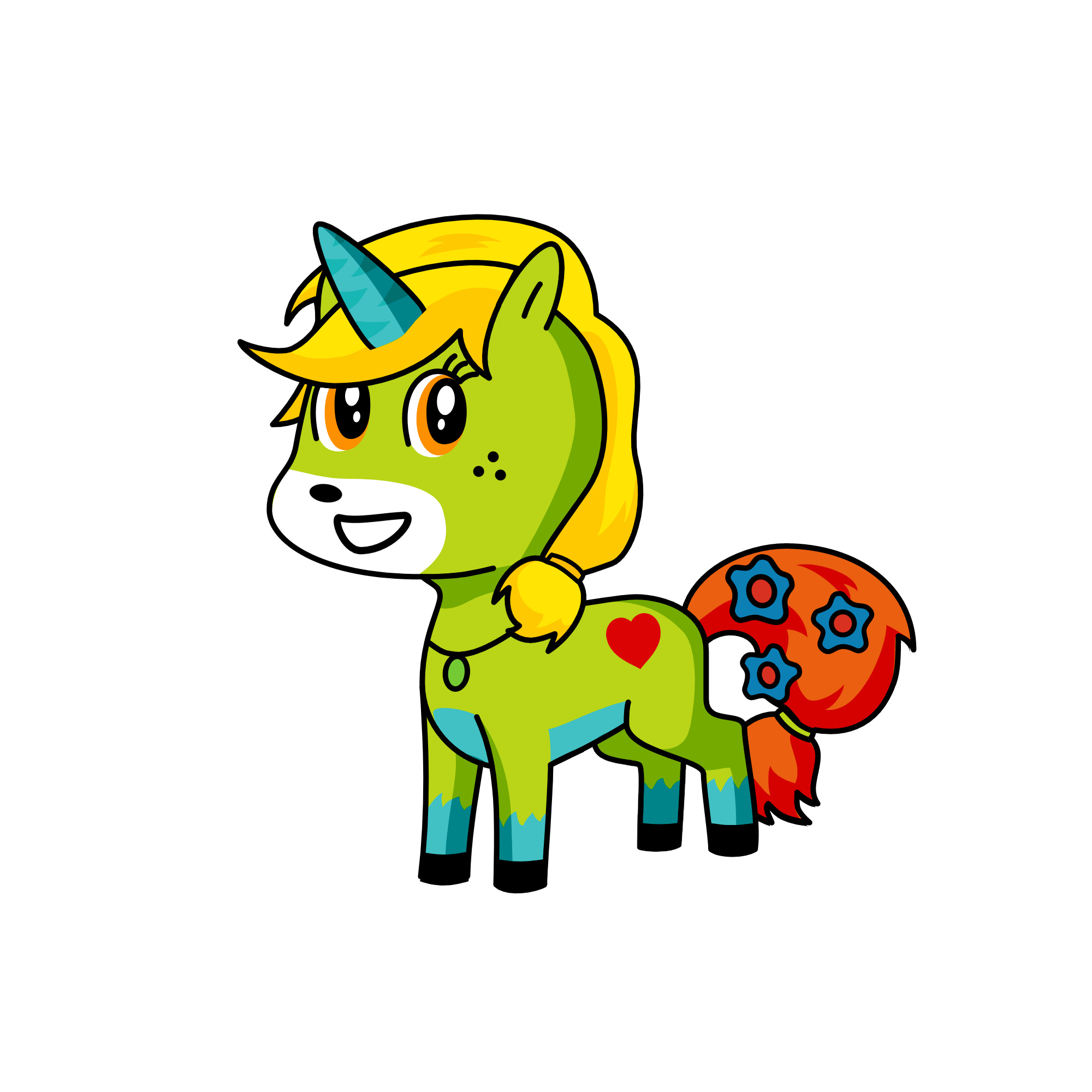 GREENIE RANDOM, the unicorn