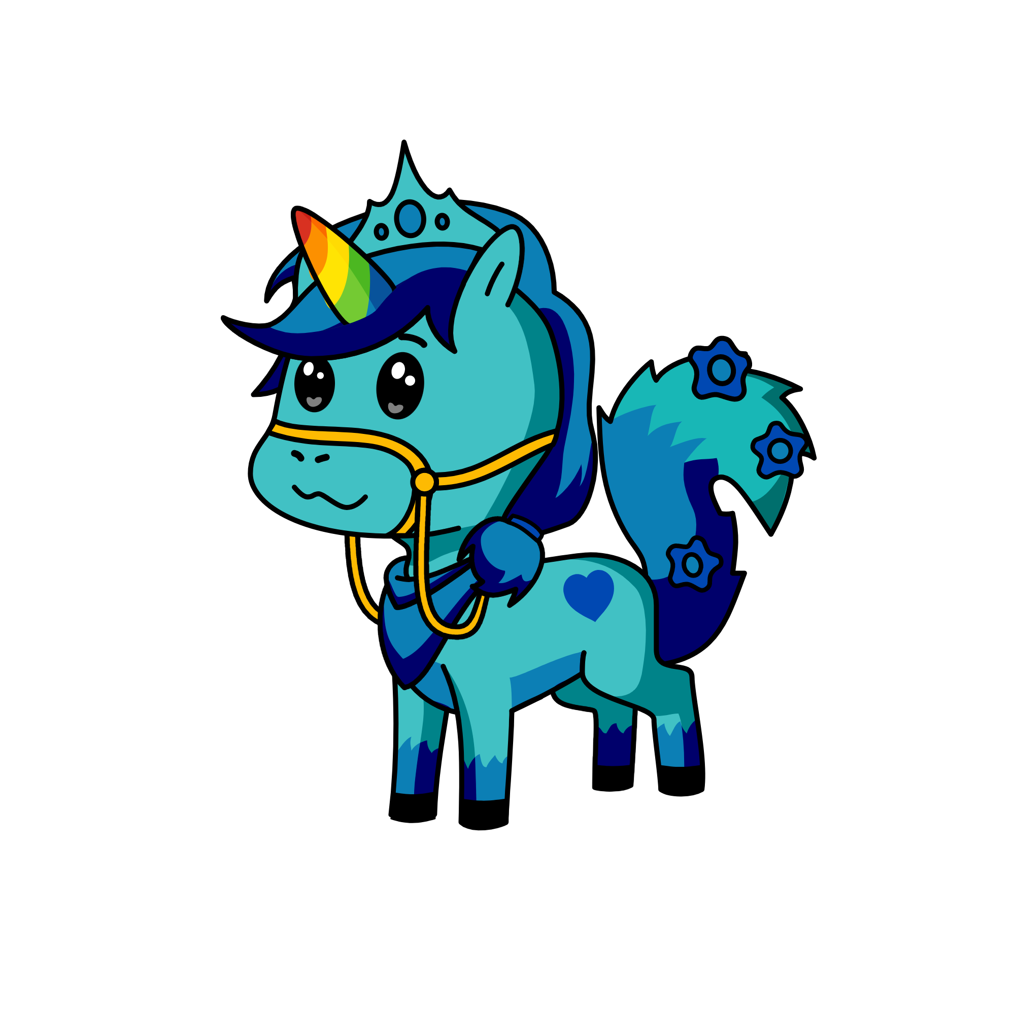 blue, the unicorn