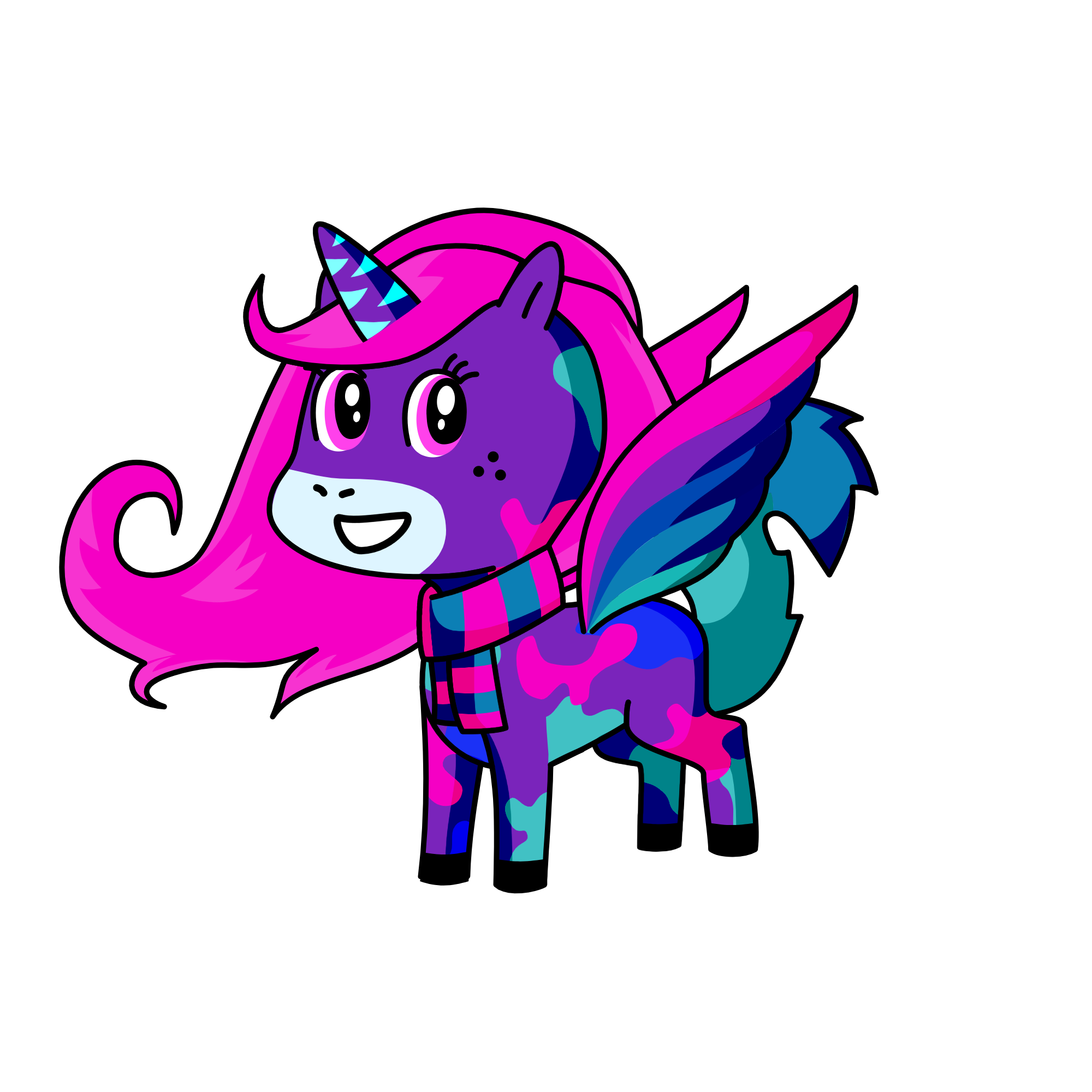 unicorn colours, the unicorn