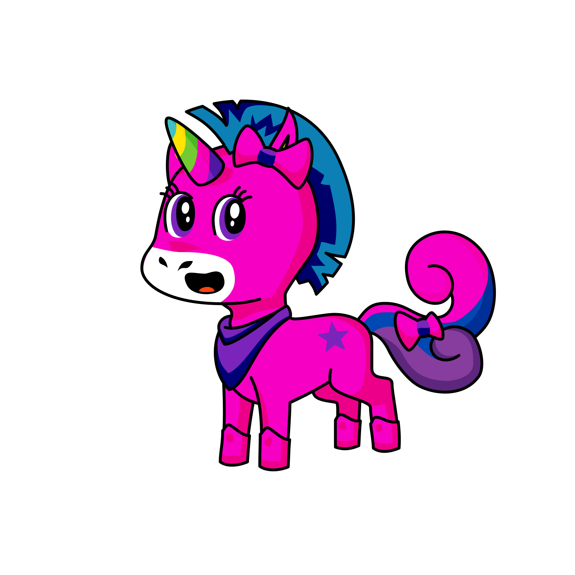 Purple knobhead, the unicorn