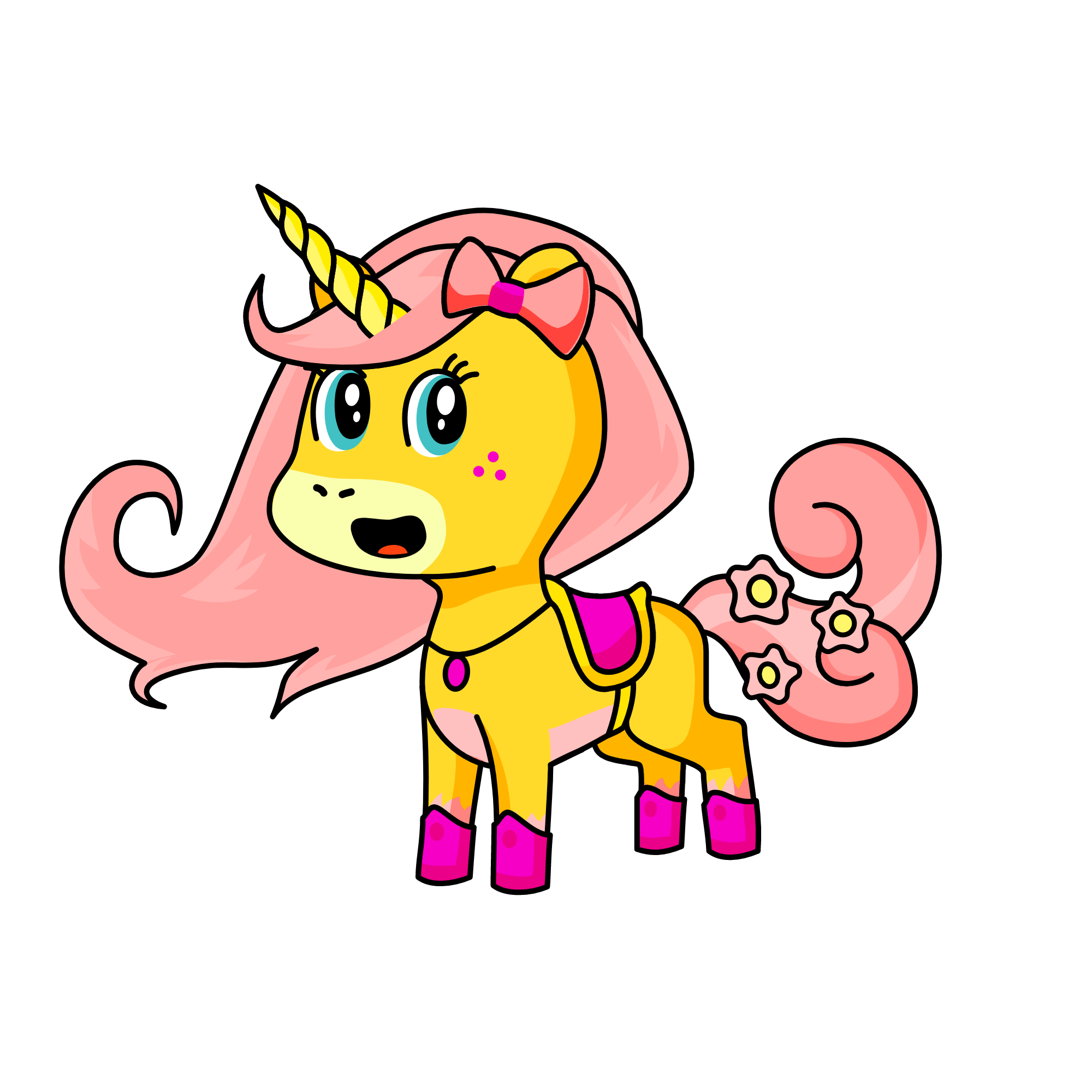 Sparkle glitter shine, the unicorn