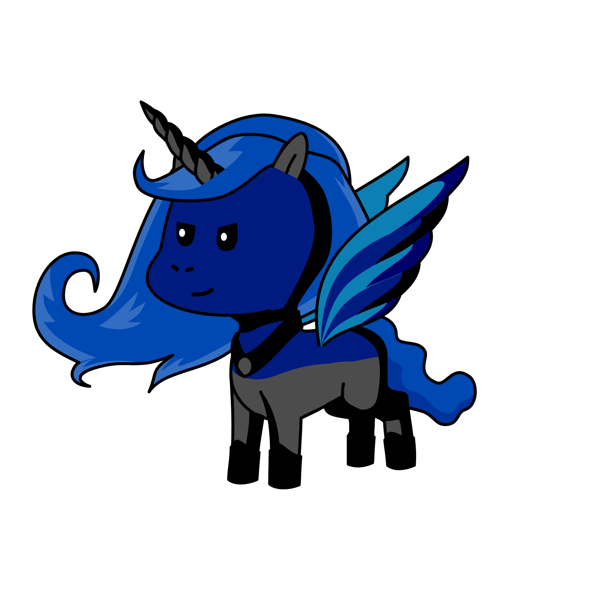 Nightmare moon, the unicorn