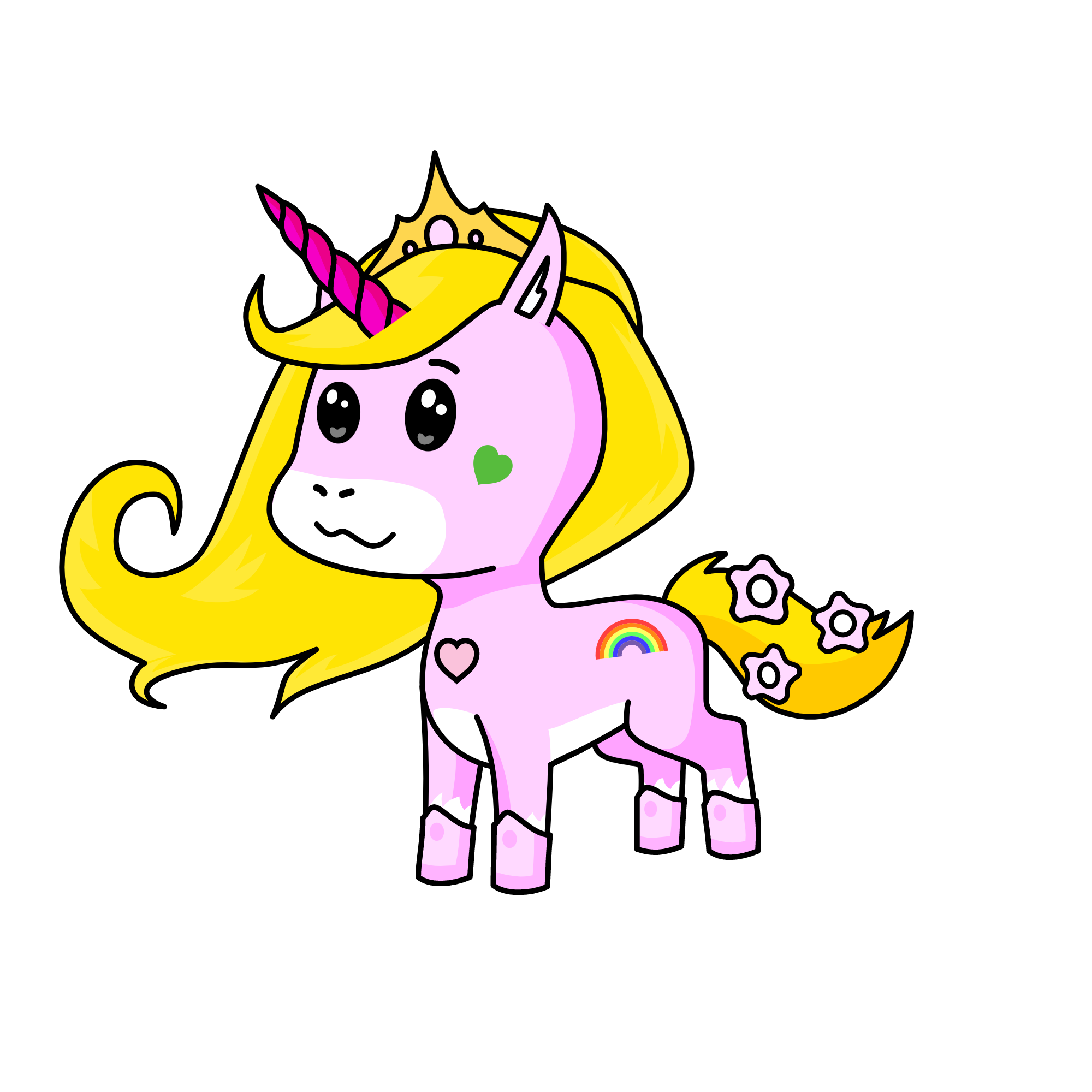 pink star , the unicorn