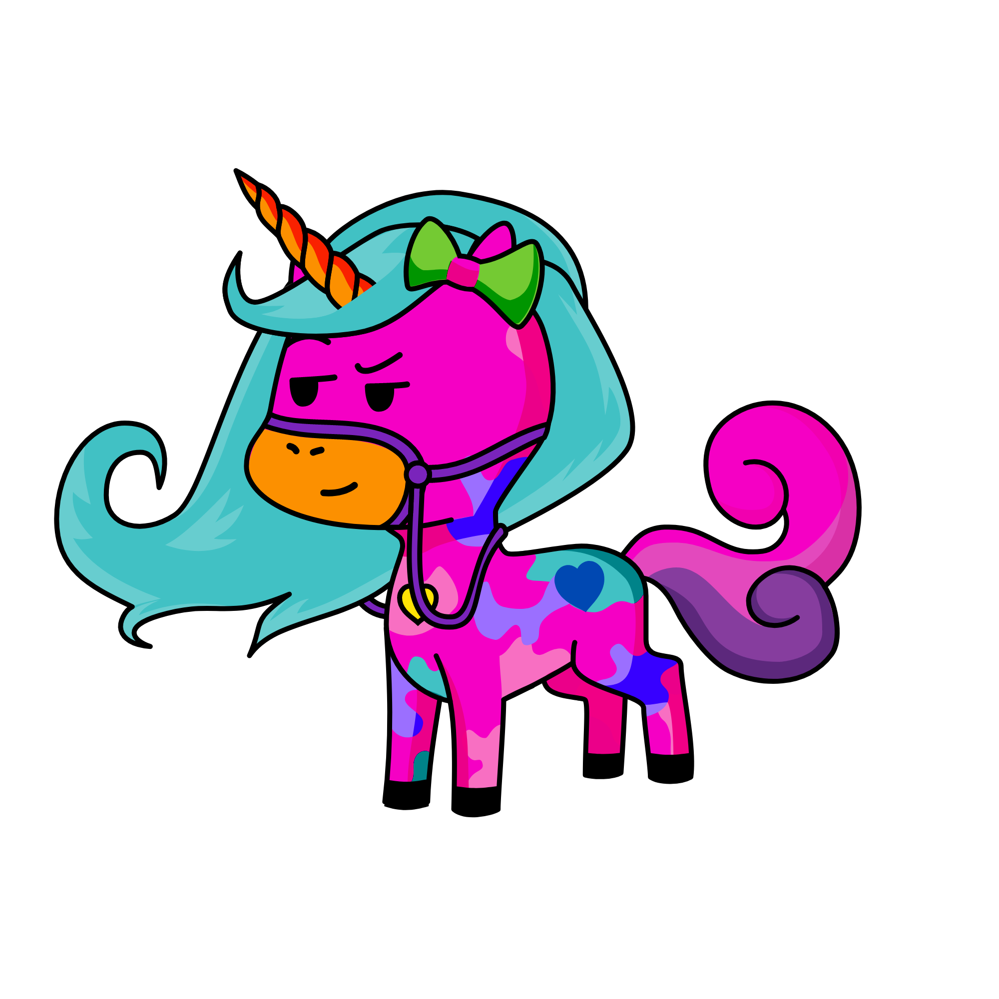 oh no the table its broken, the unicorn