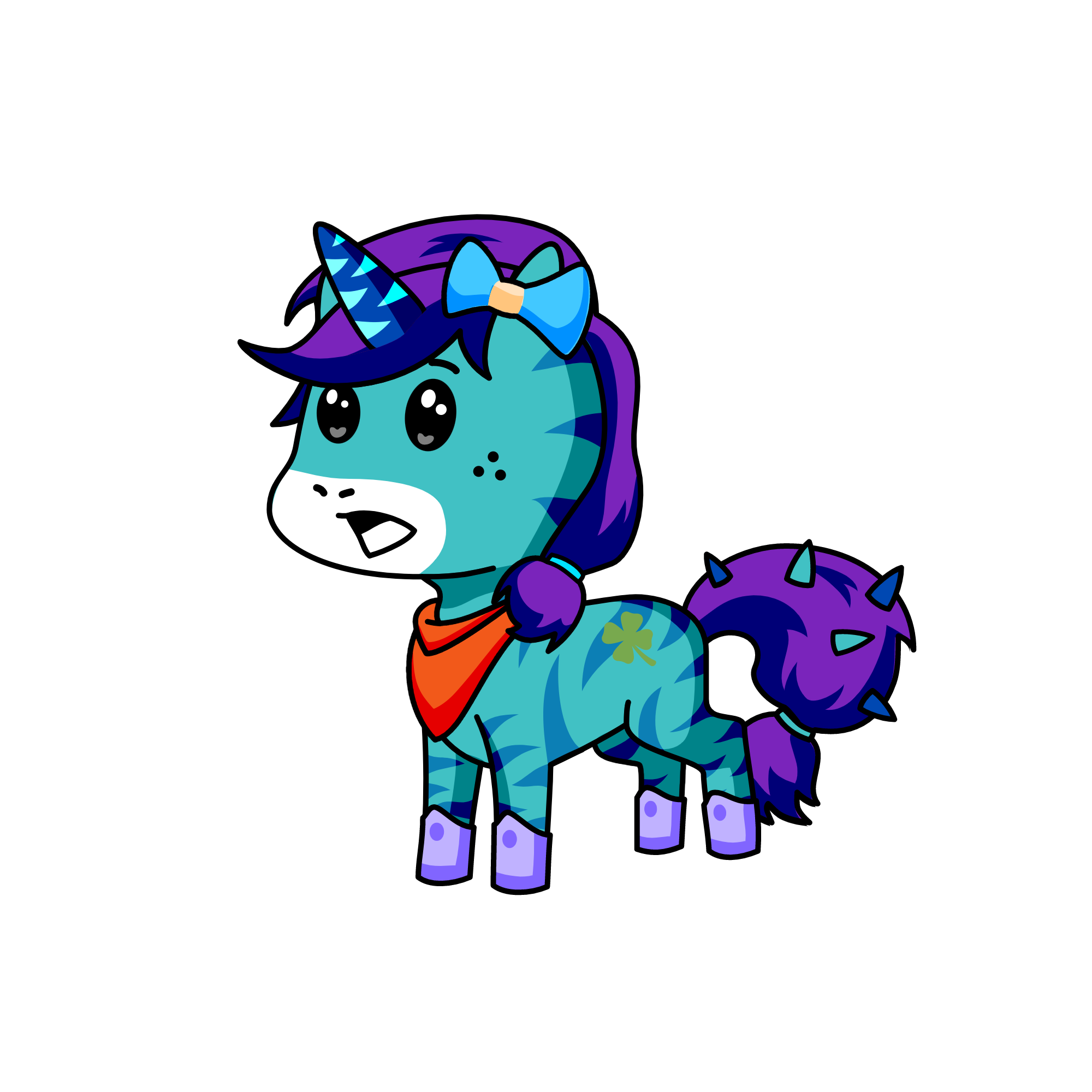 Bluey, the unicorn