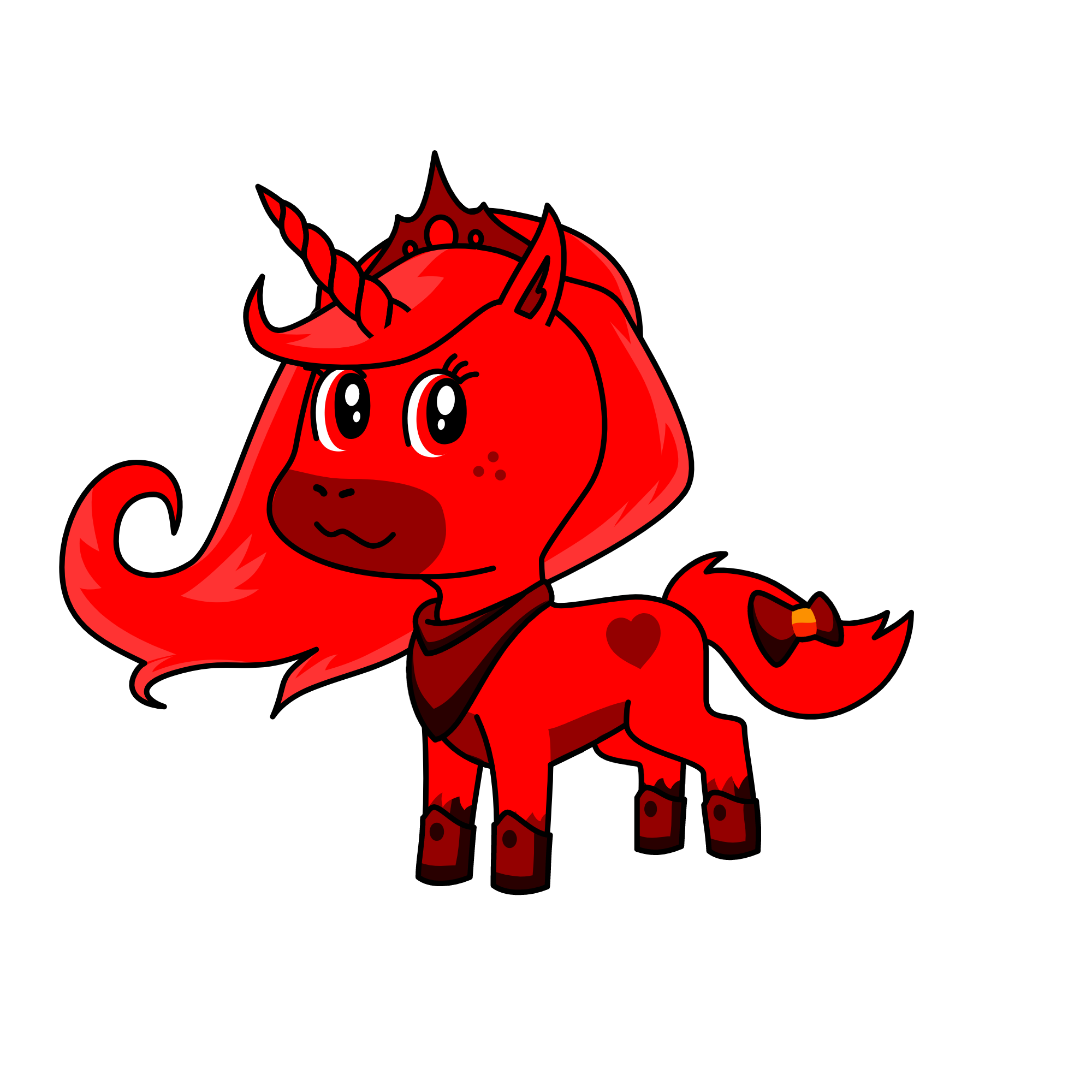I LOVE RED UNICORN, the unicorn