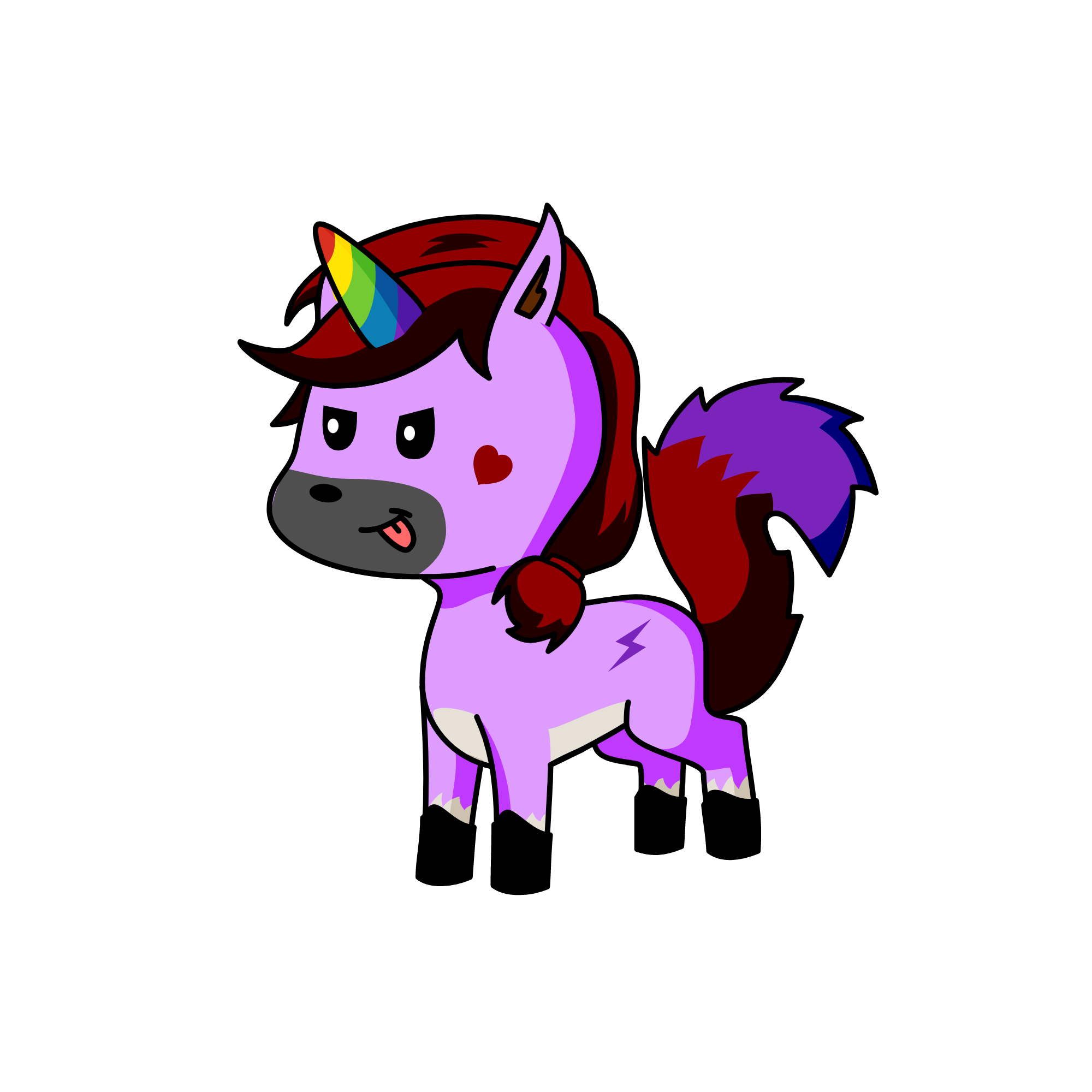 Wolfy cool, the unicorn