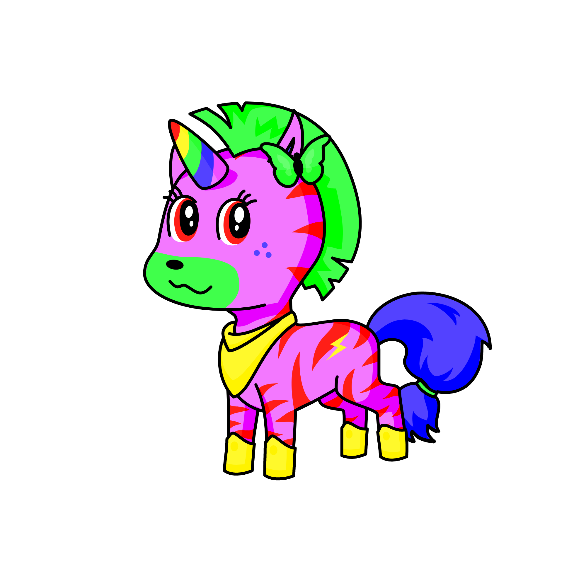 5 COLOR CHALLENGE if see this do one to, the unicorn