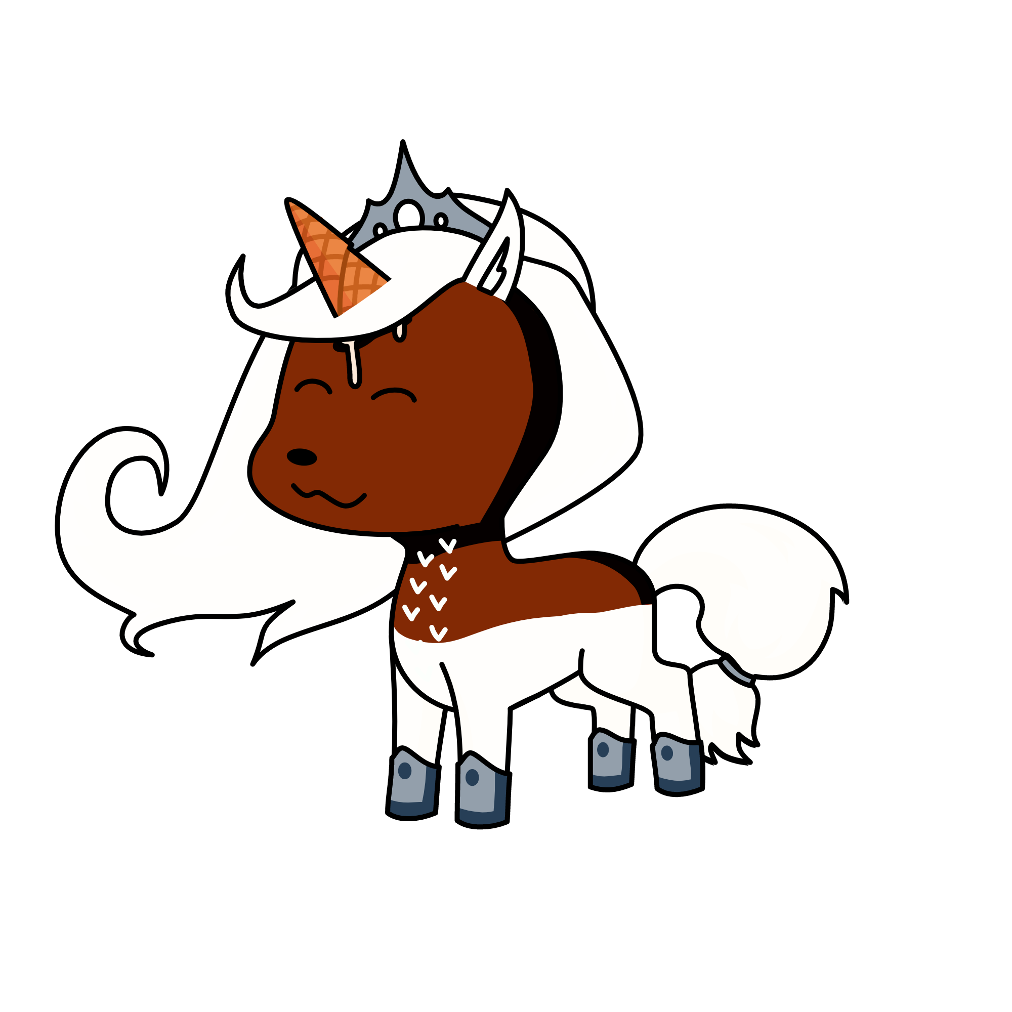 icecream with syrup, the unicorn