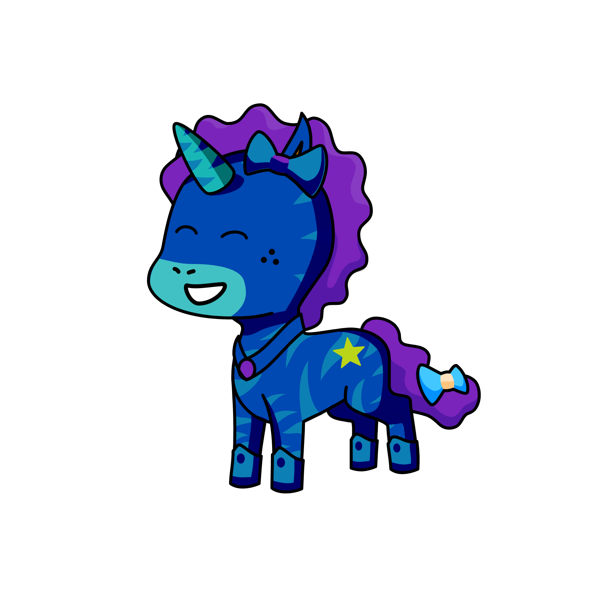 Bluey, the unicorn