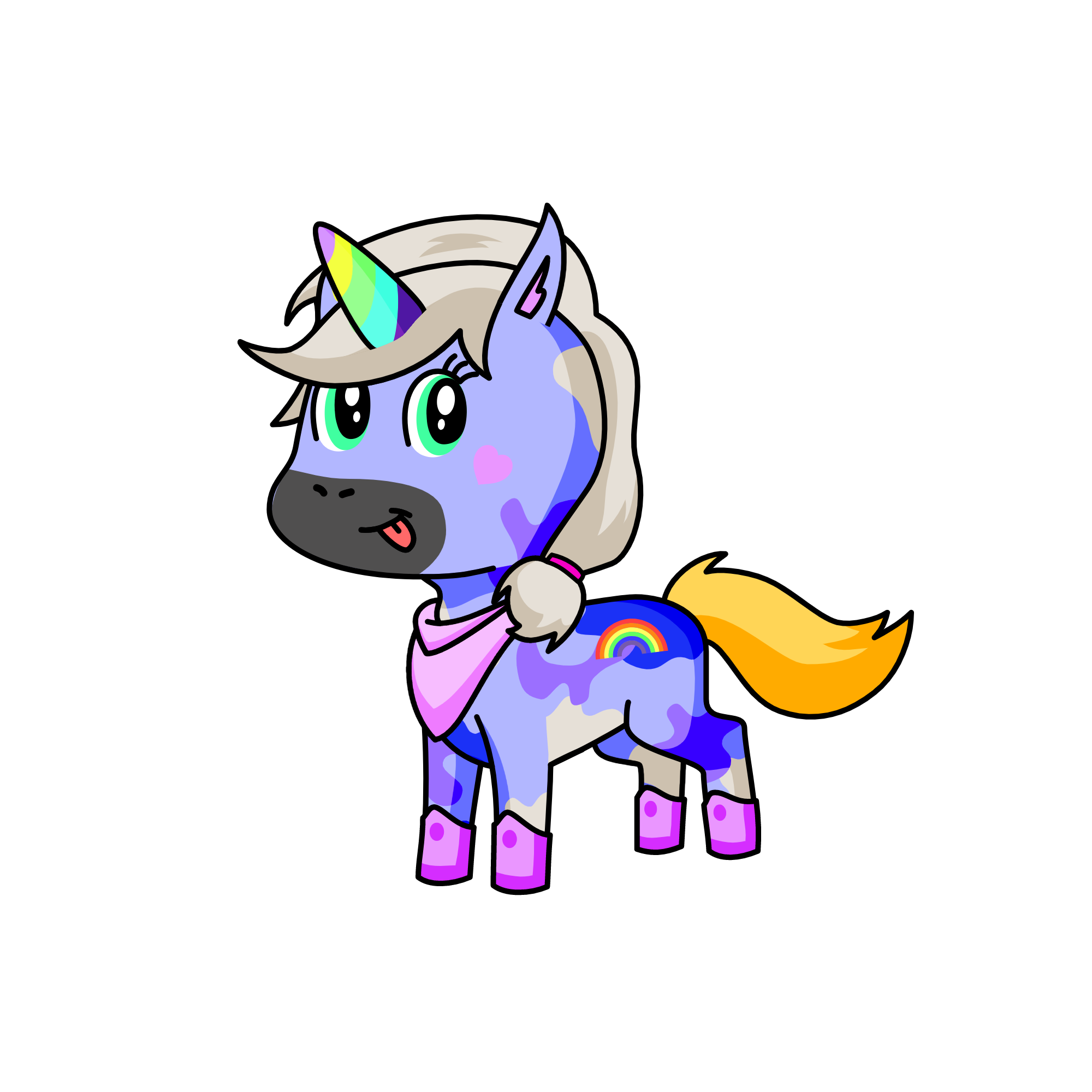 rainbow , the unicorn