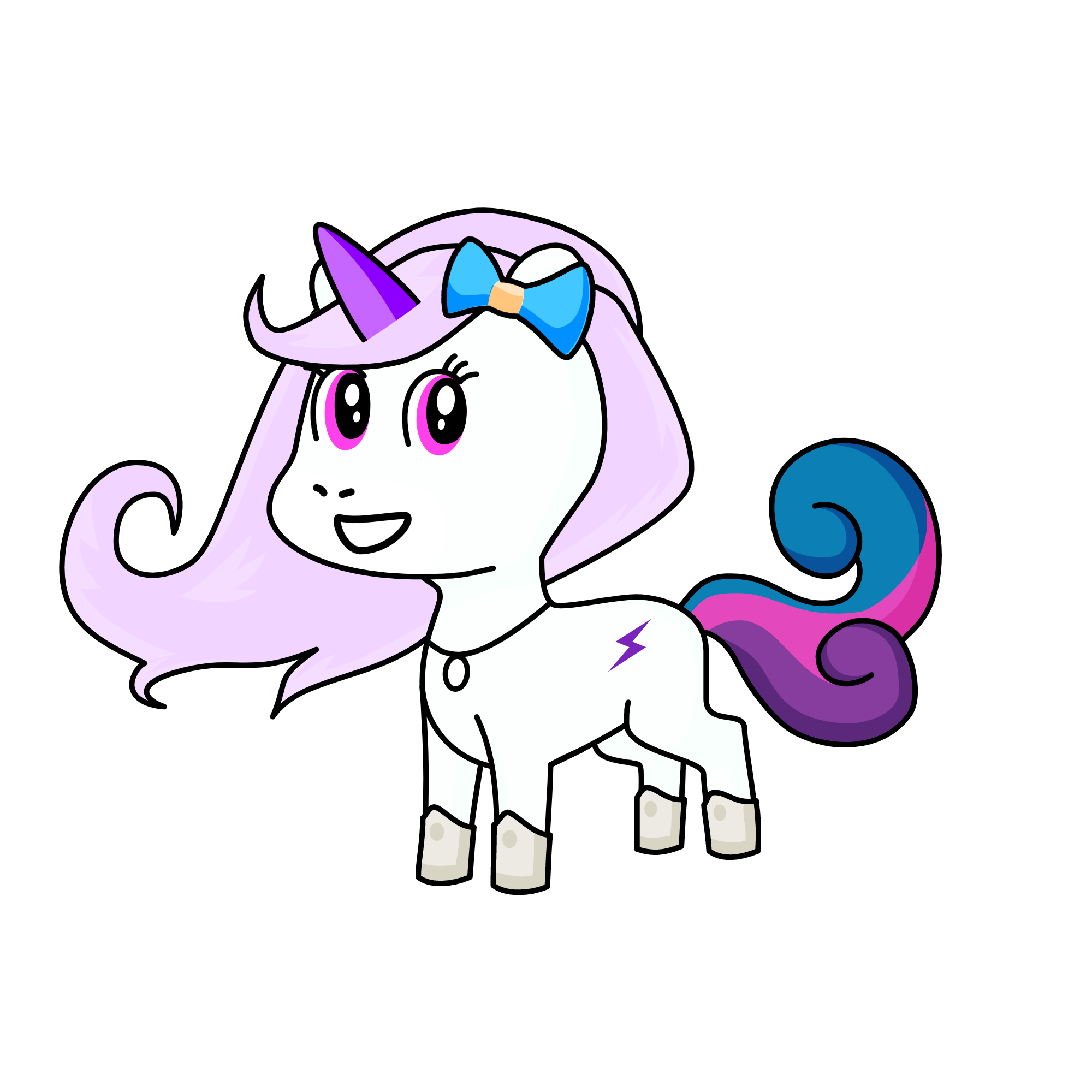 Purple daz, the unicorn
