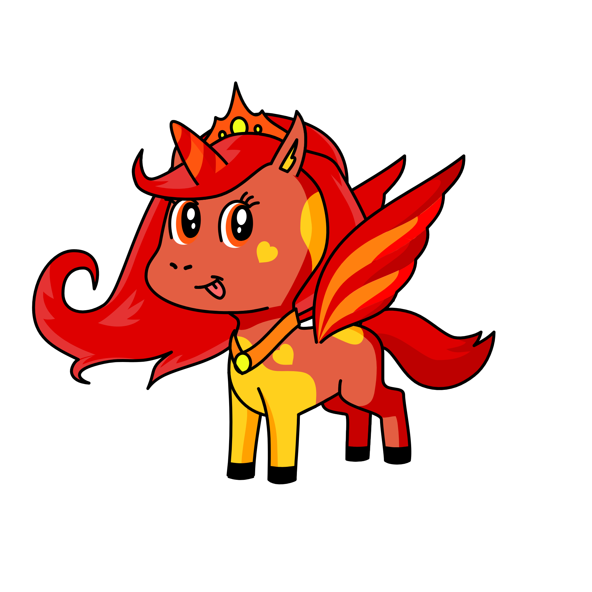 Queen Sunset, the unicorn