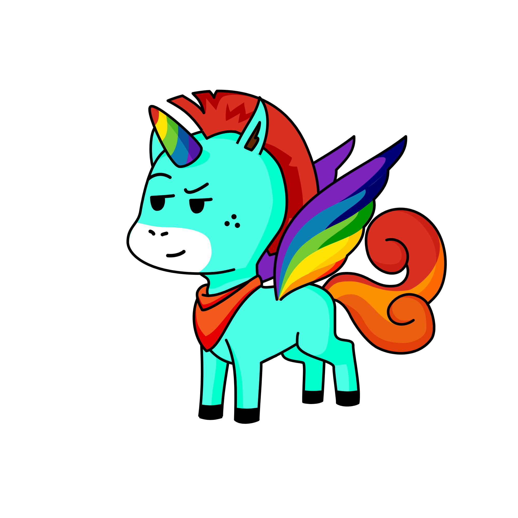 The Rainbow Dasher, the unicorn