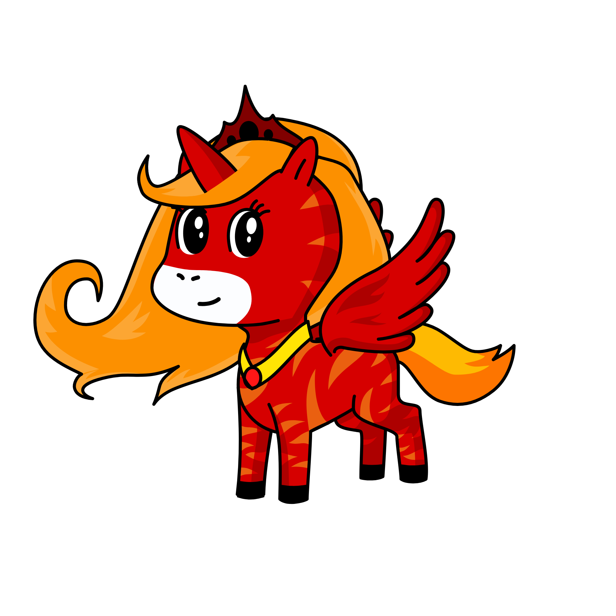 Queen Ruby of the Skywings, the unicorn