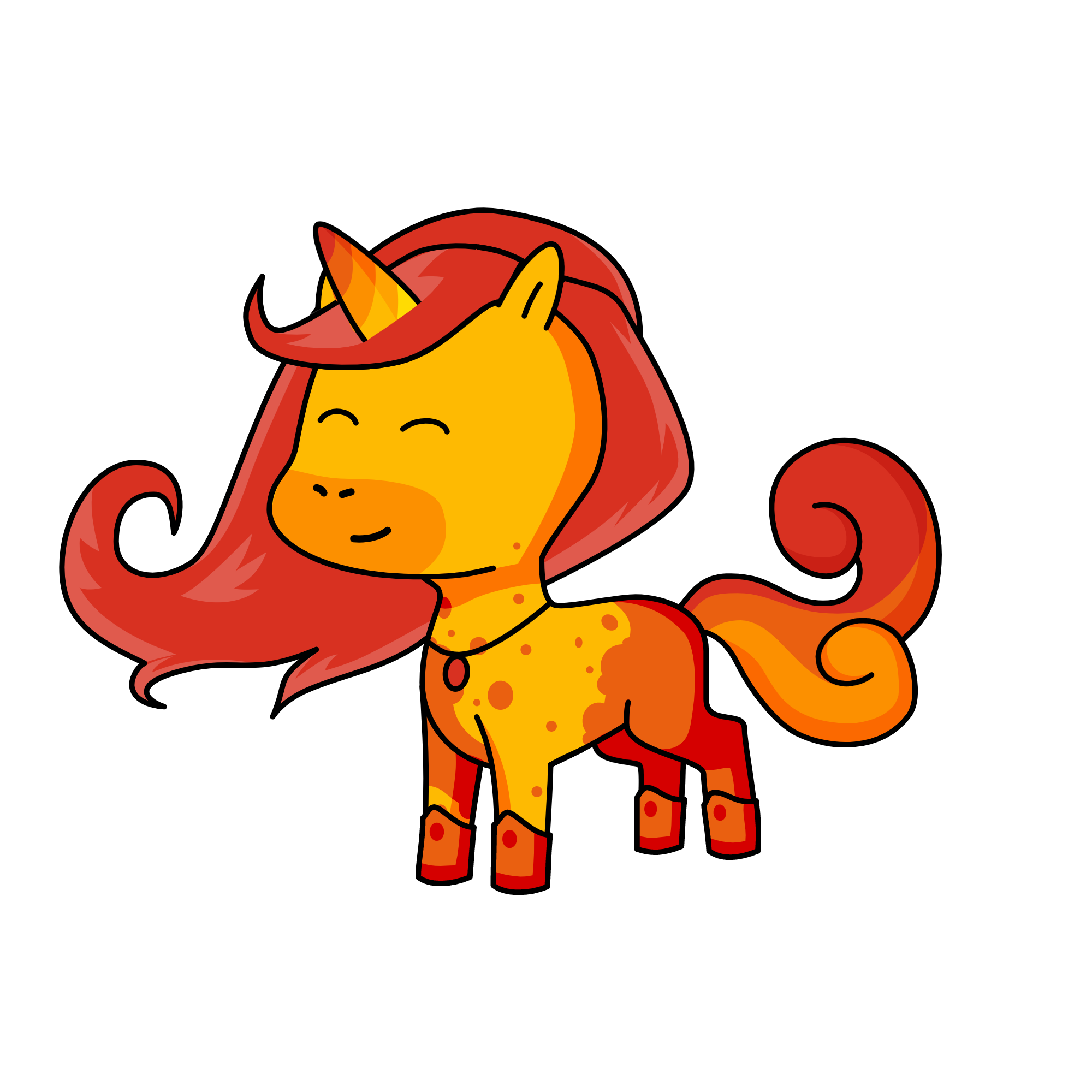 Sunset, the unicorn