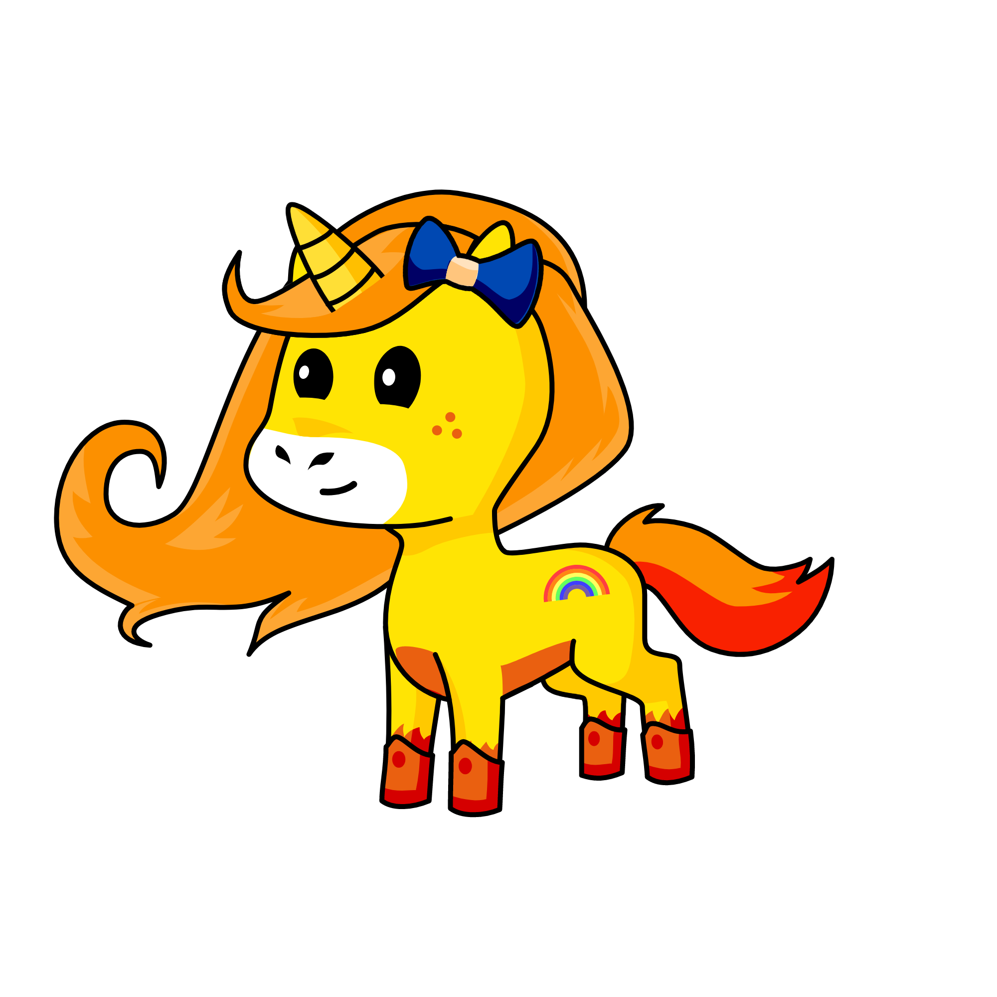 sunset, the unicorn