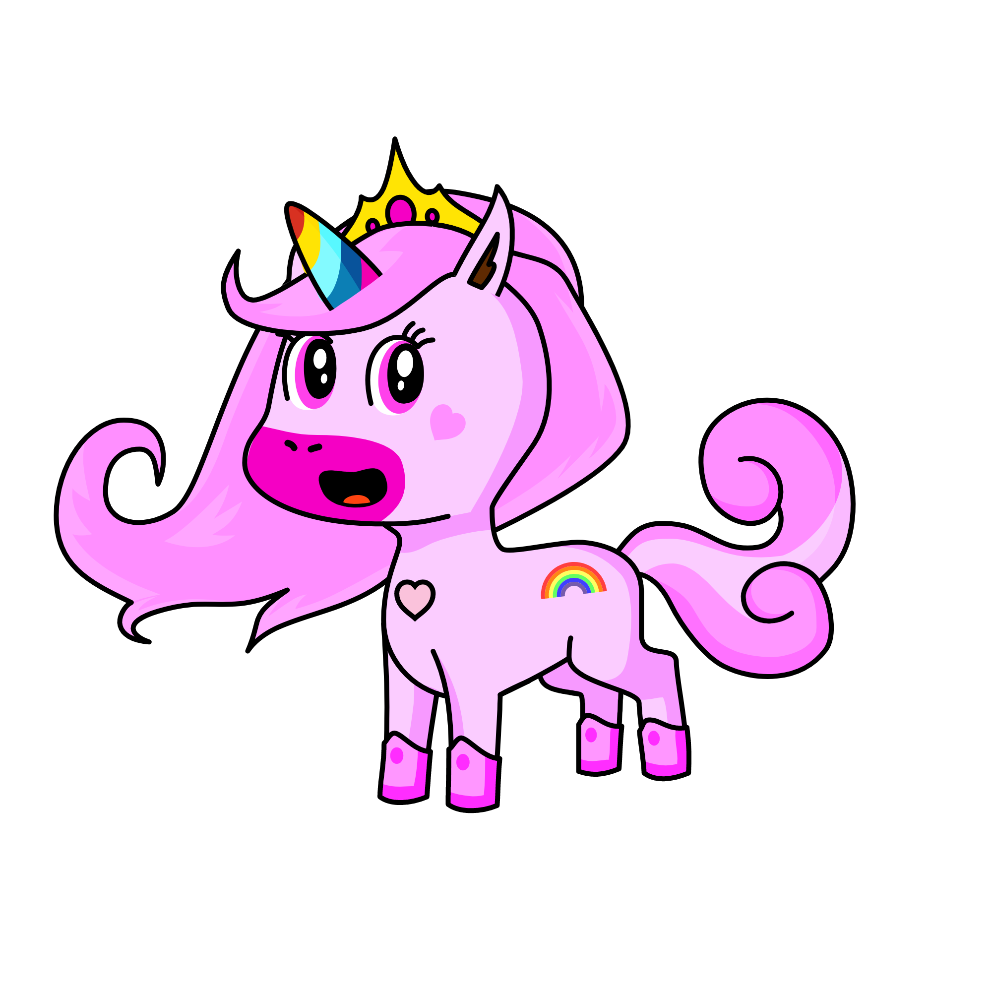 The queen of unicorns, the unicorn