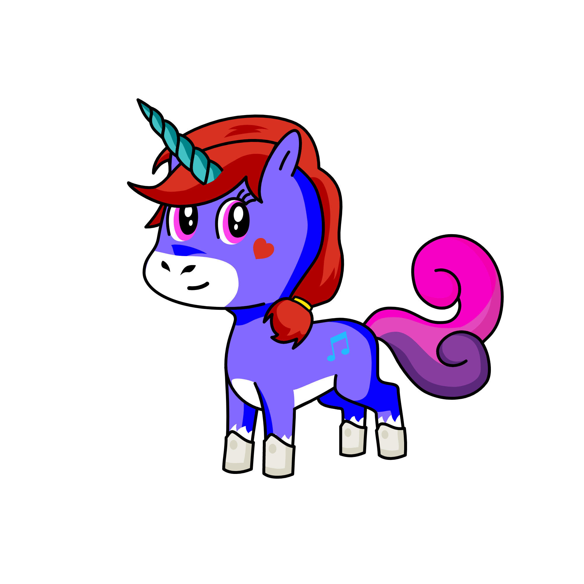 Blues, the unicorn