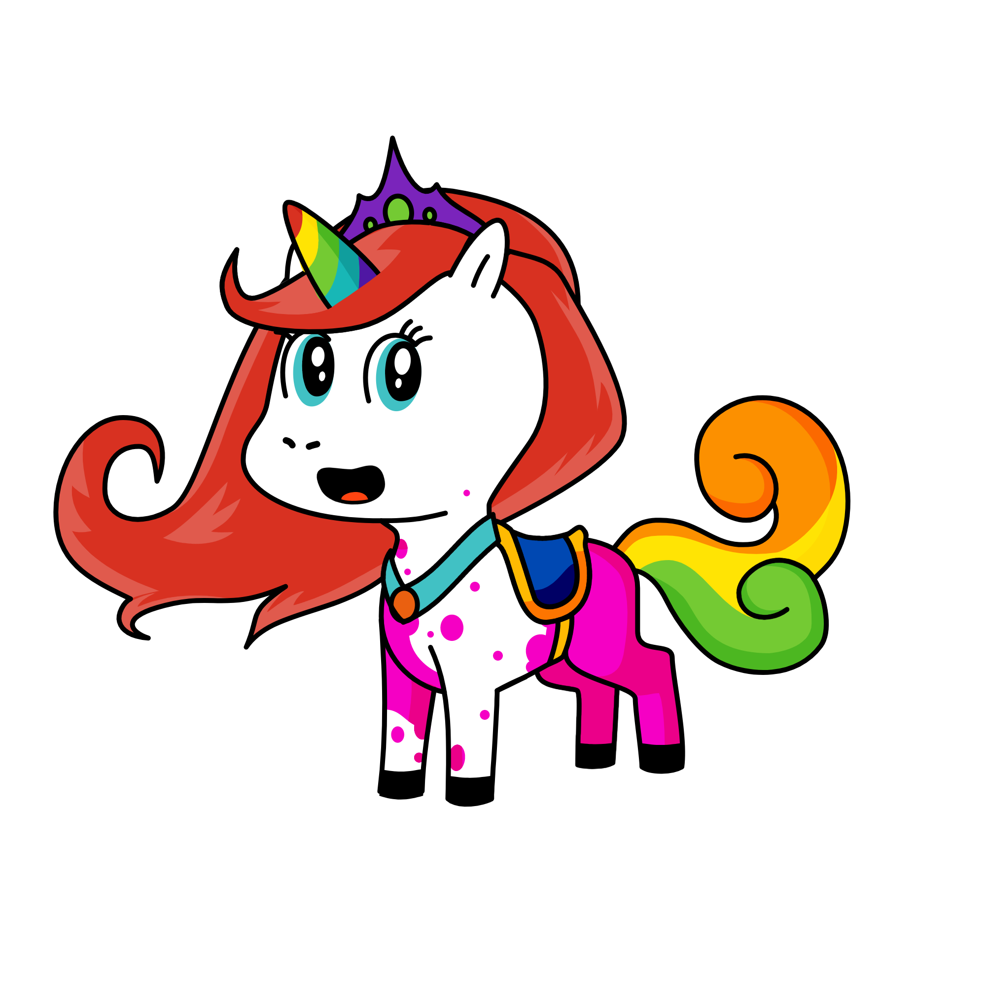 Rainbow, the unicorn